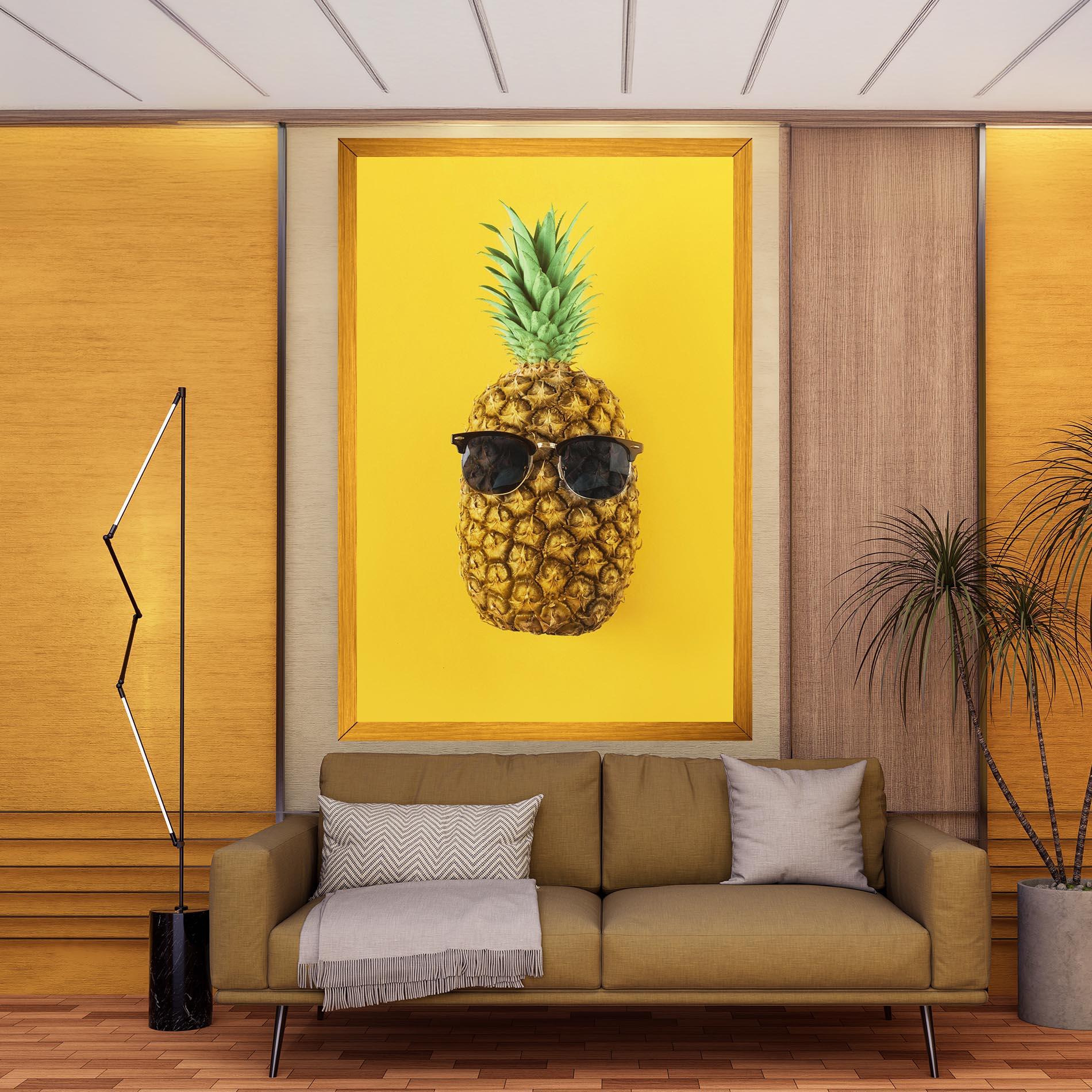 Leinwandbild Fresh Pineapple mockup 9