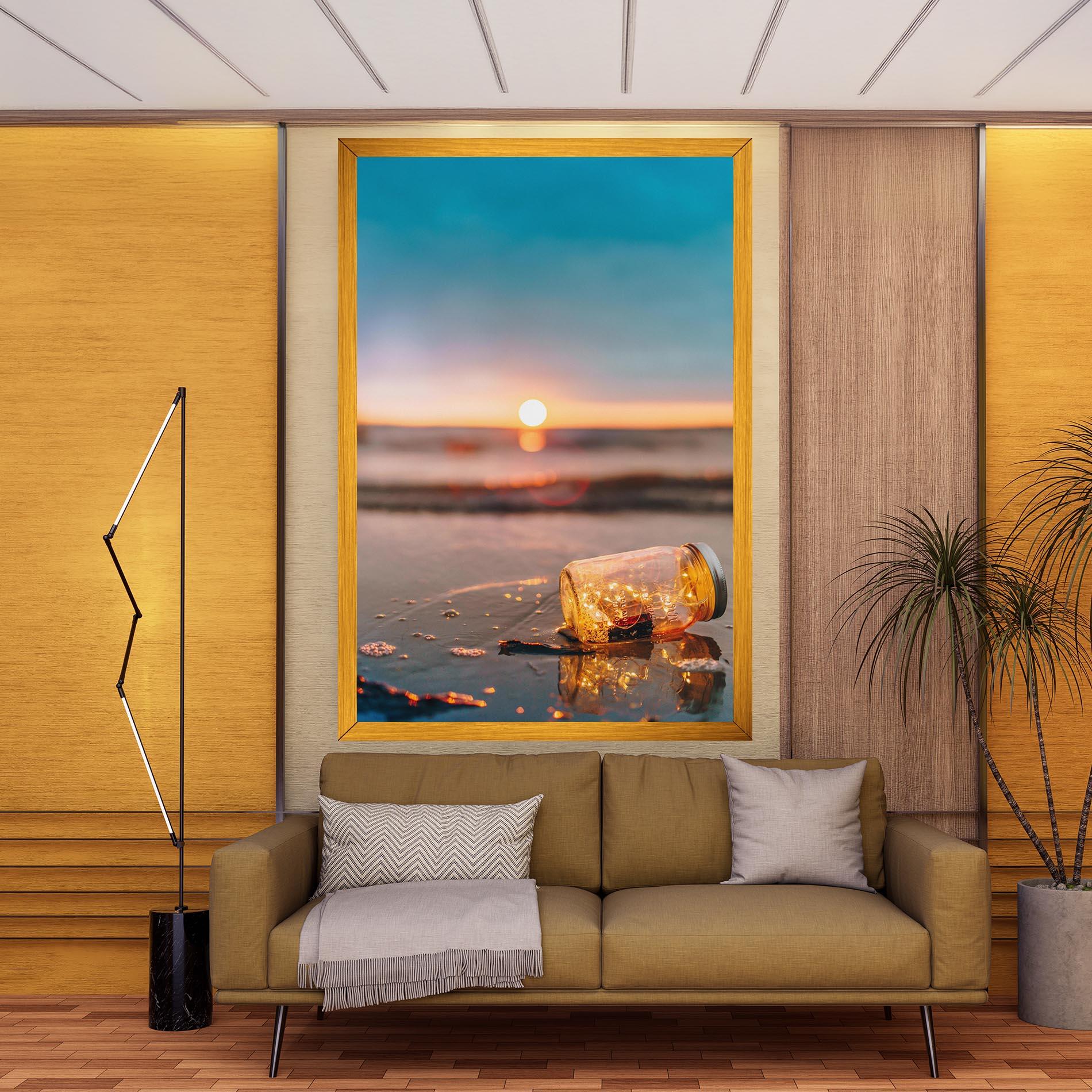 Leinwandbild Jar With Lights mockup 9