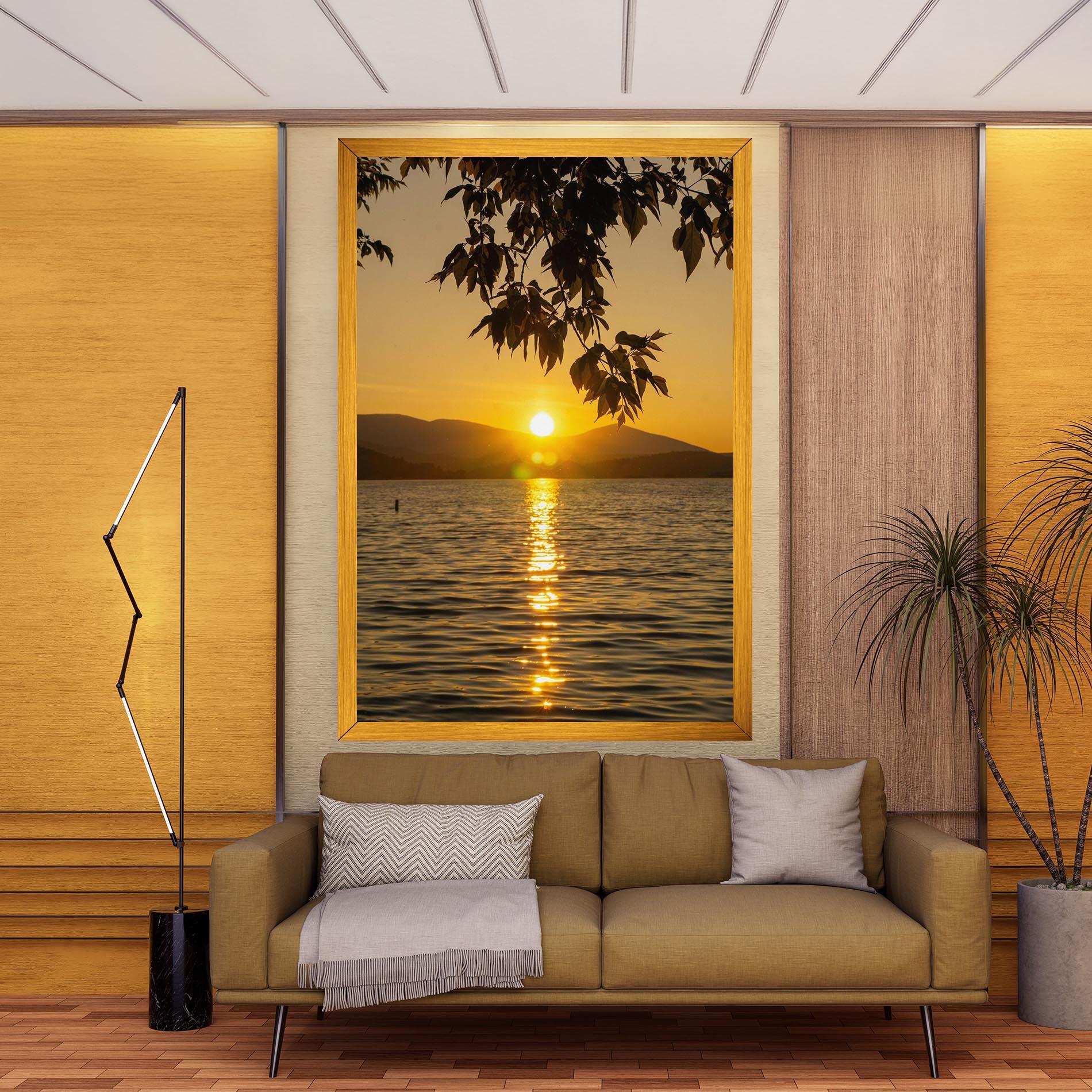 Leinwandbild Yellow Sunrise mockup 9