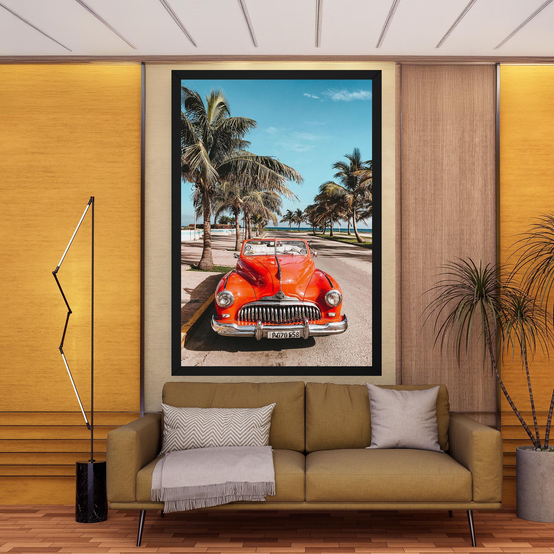 Leinwandbild Red Summer Car mockup 9