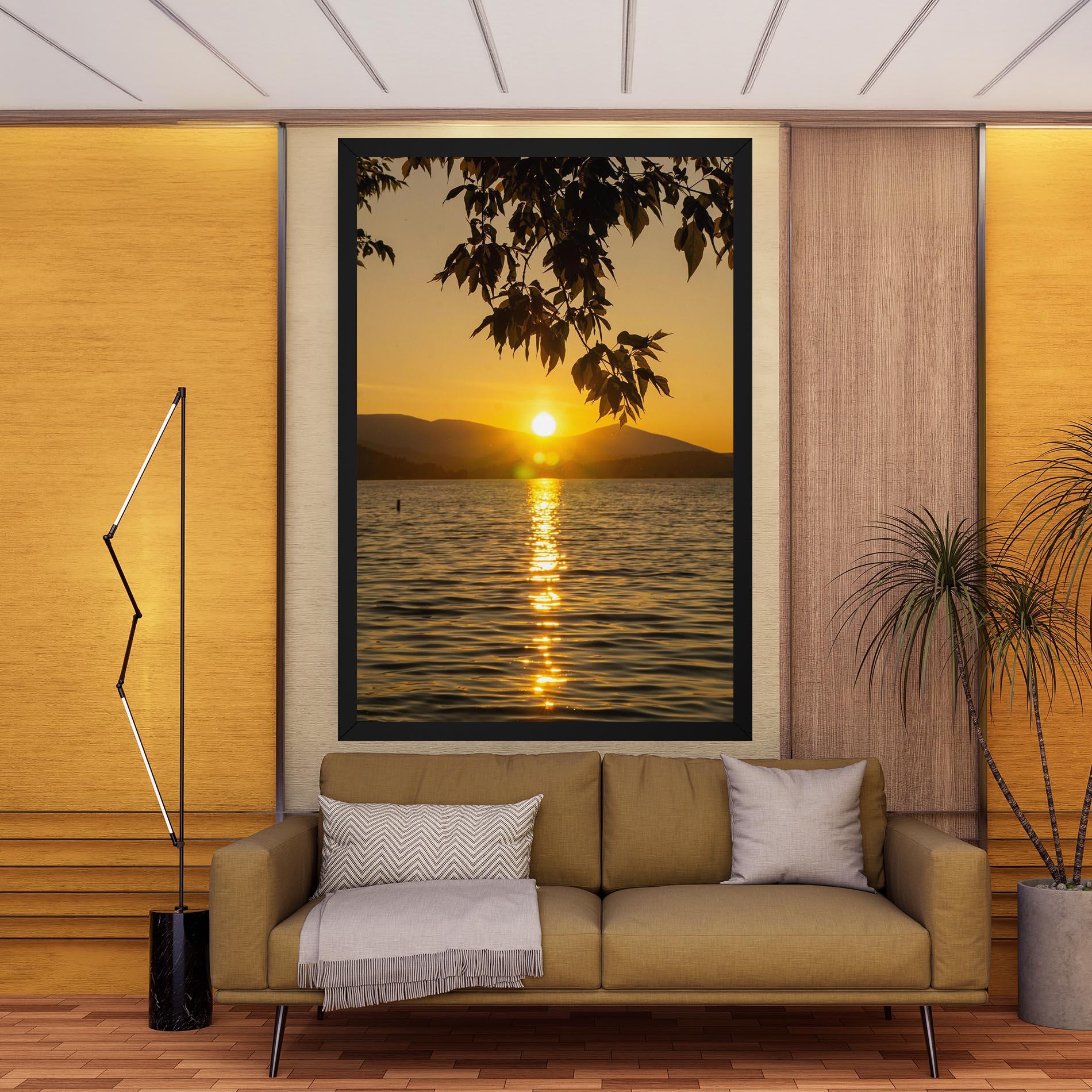 Leinwandbild Yellow Sunrise mockup 9