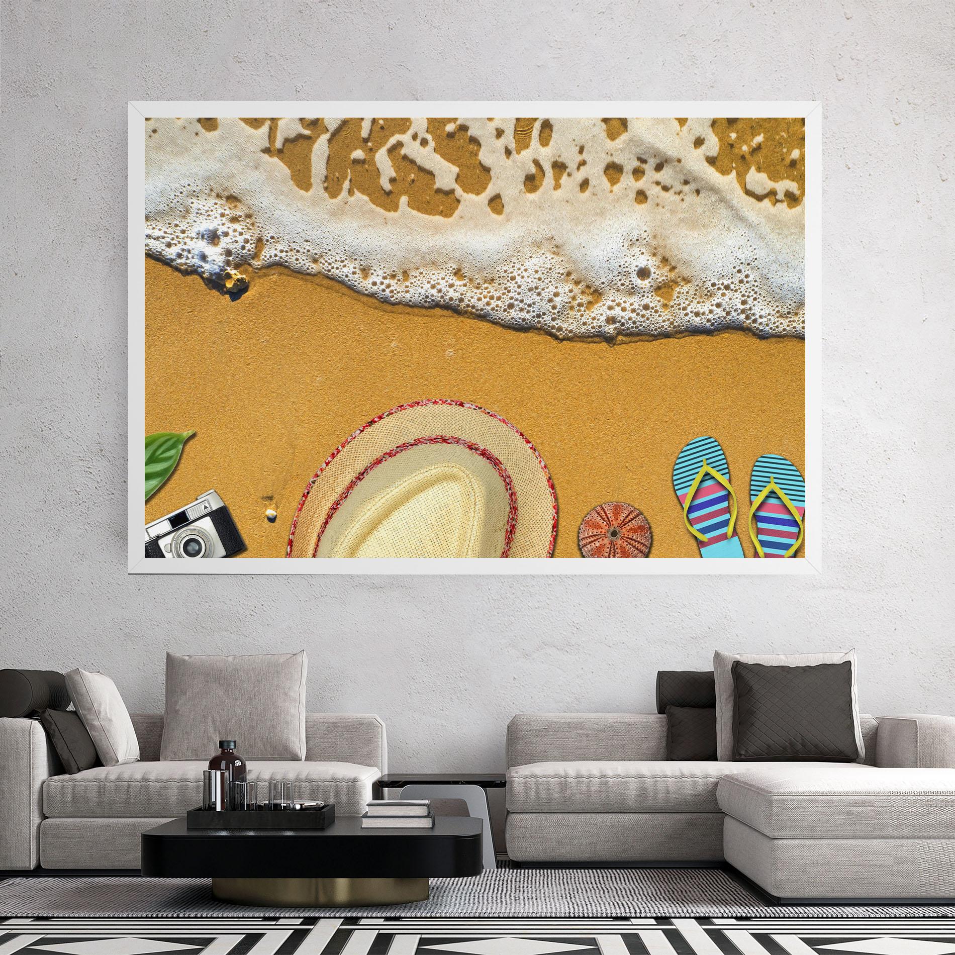 Leinwandbild Beach Accessories mockup 2