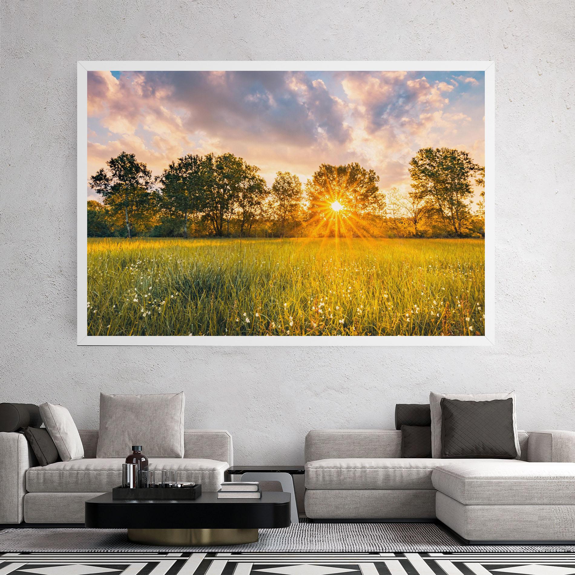 Leinwandbild Blossoming Meadow mockup 2