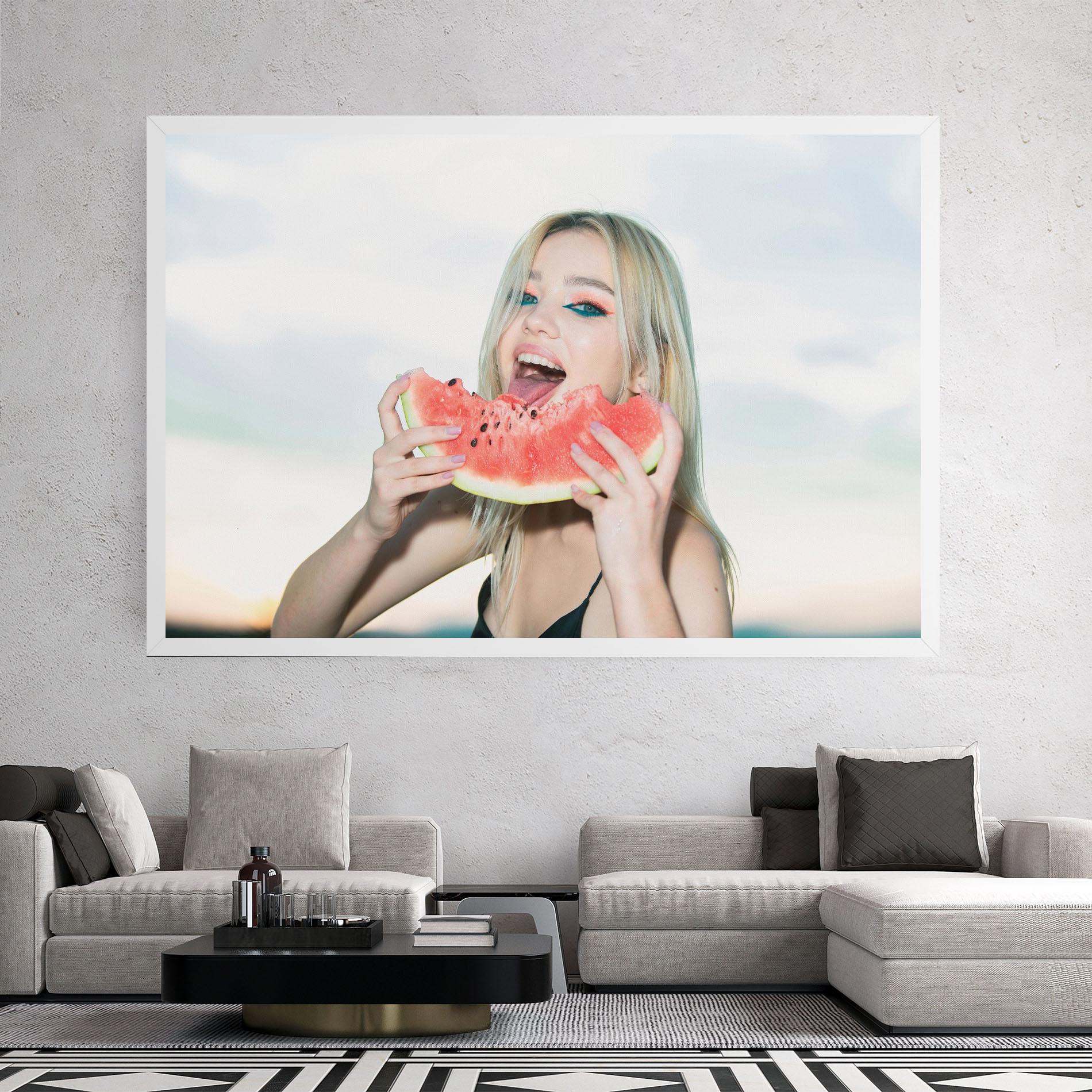 Leinwandbild Eating Watermelon mockup 2