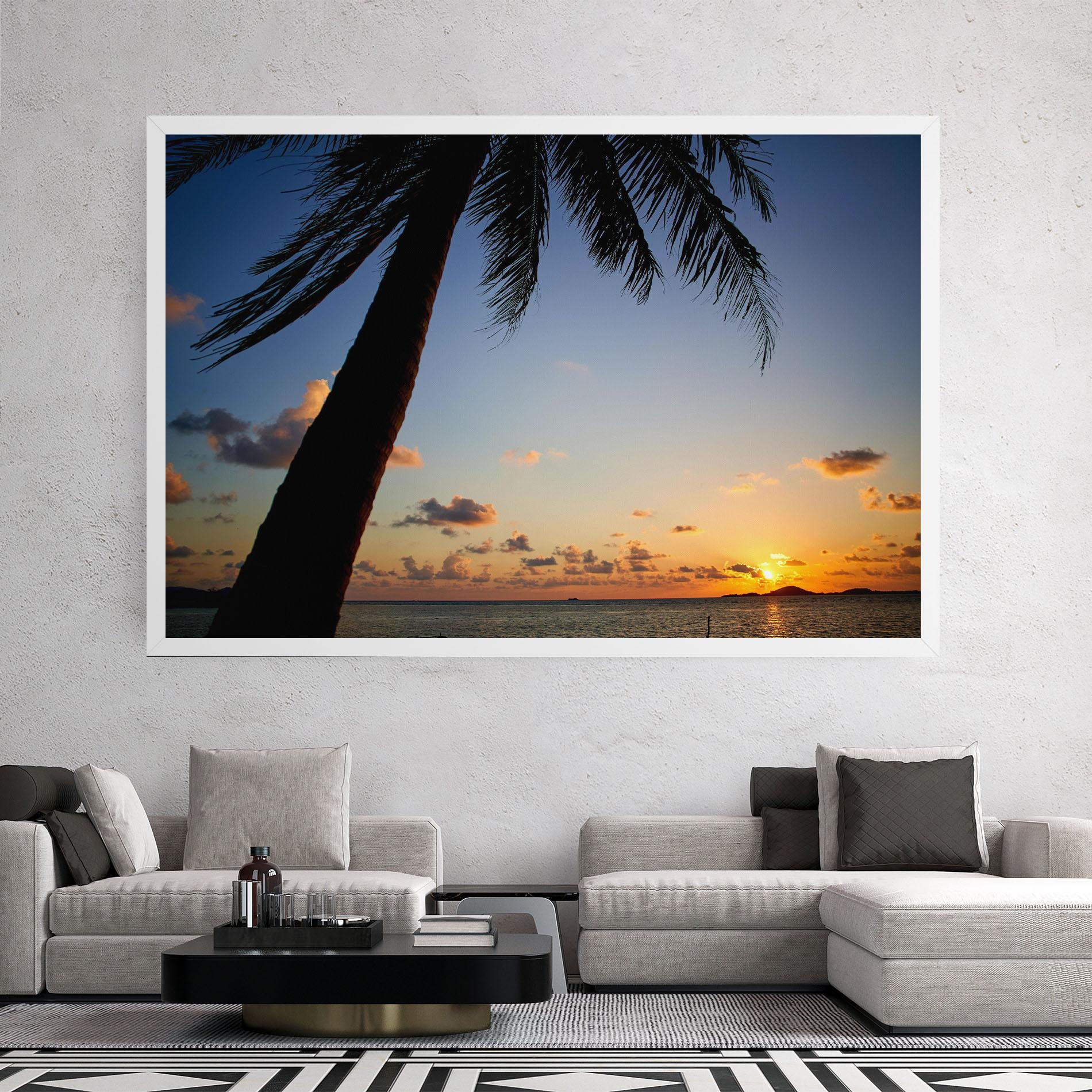 Leinwandbild Palm Tree Silhouette mockup 2