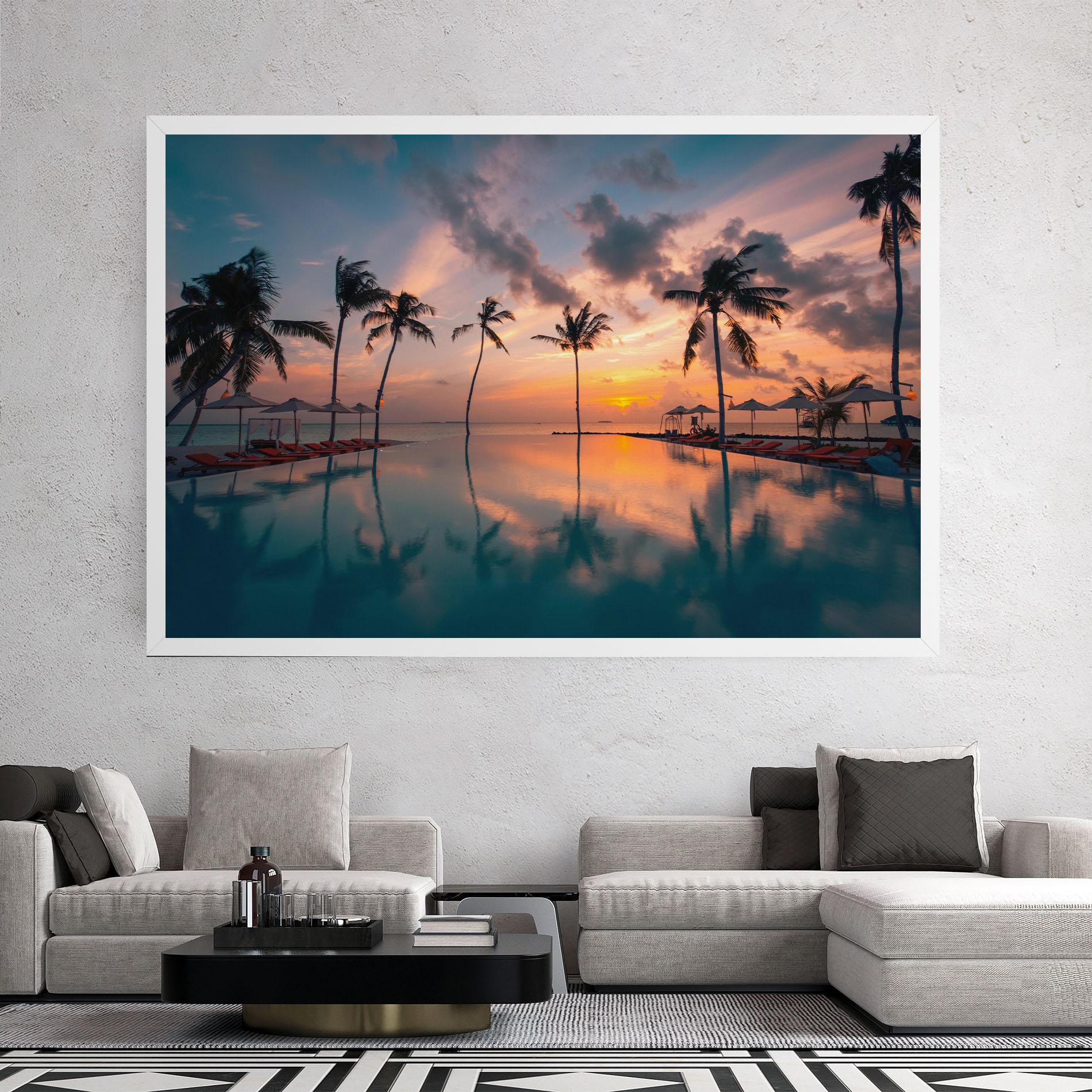 Leinwandbild Tropical Beach mockup 2