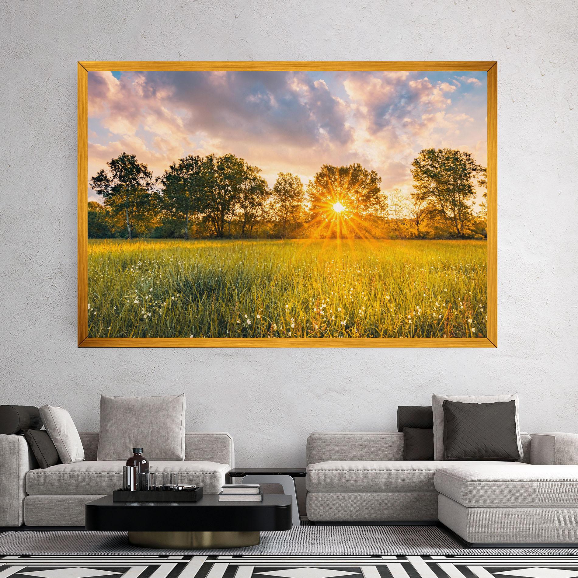 Leinwandbild Blossoming Meadow mockup 2