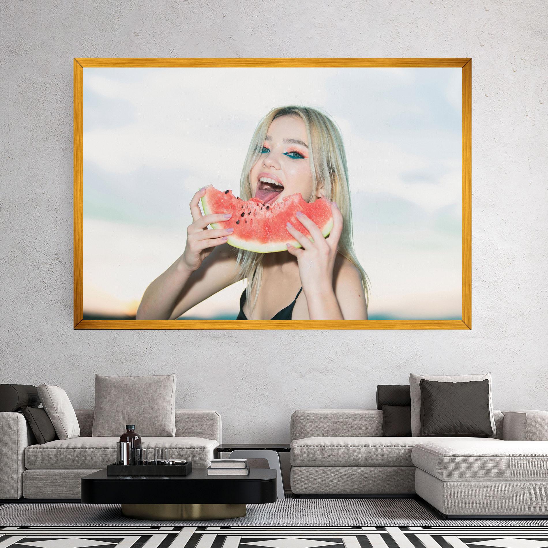 Leinwandbild Eating Watermelon mockup 2