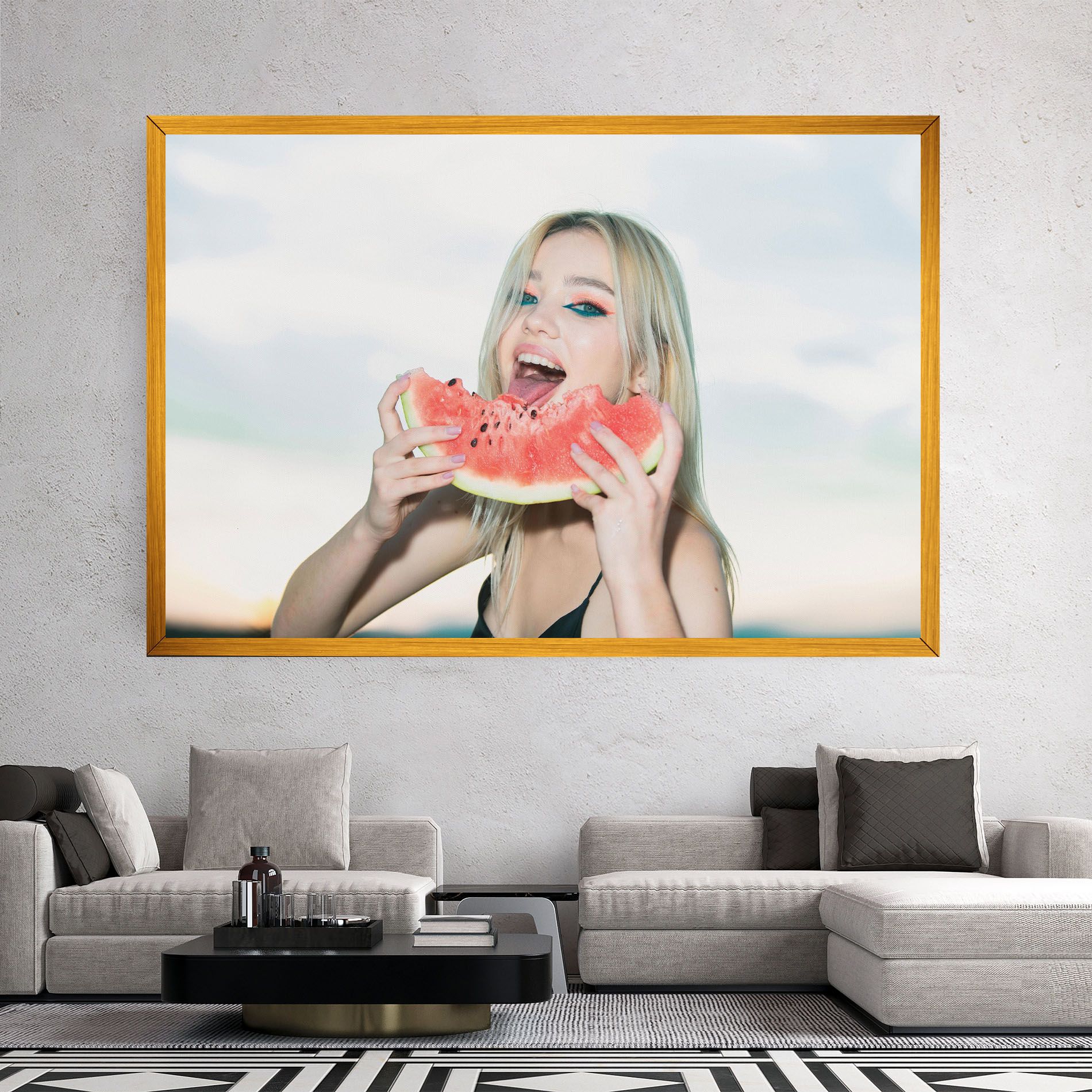 Eating Watermelon mockup 2