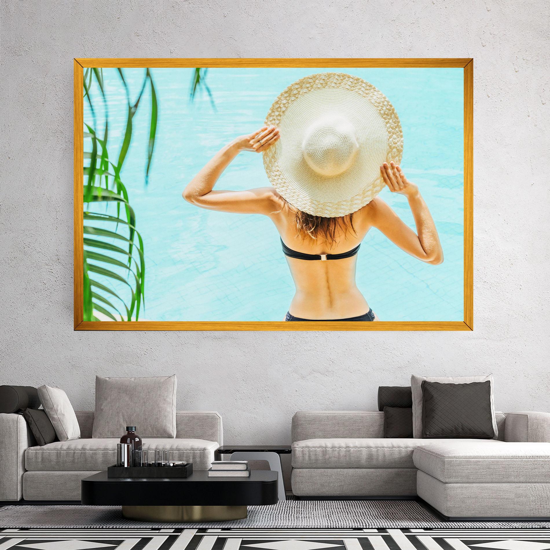 Leinwandbild Enjoying Swimming Pool mockup 2