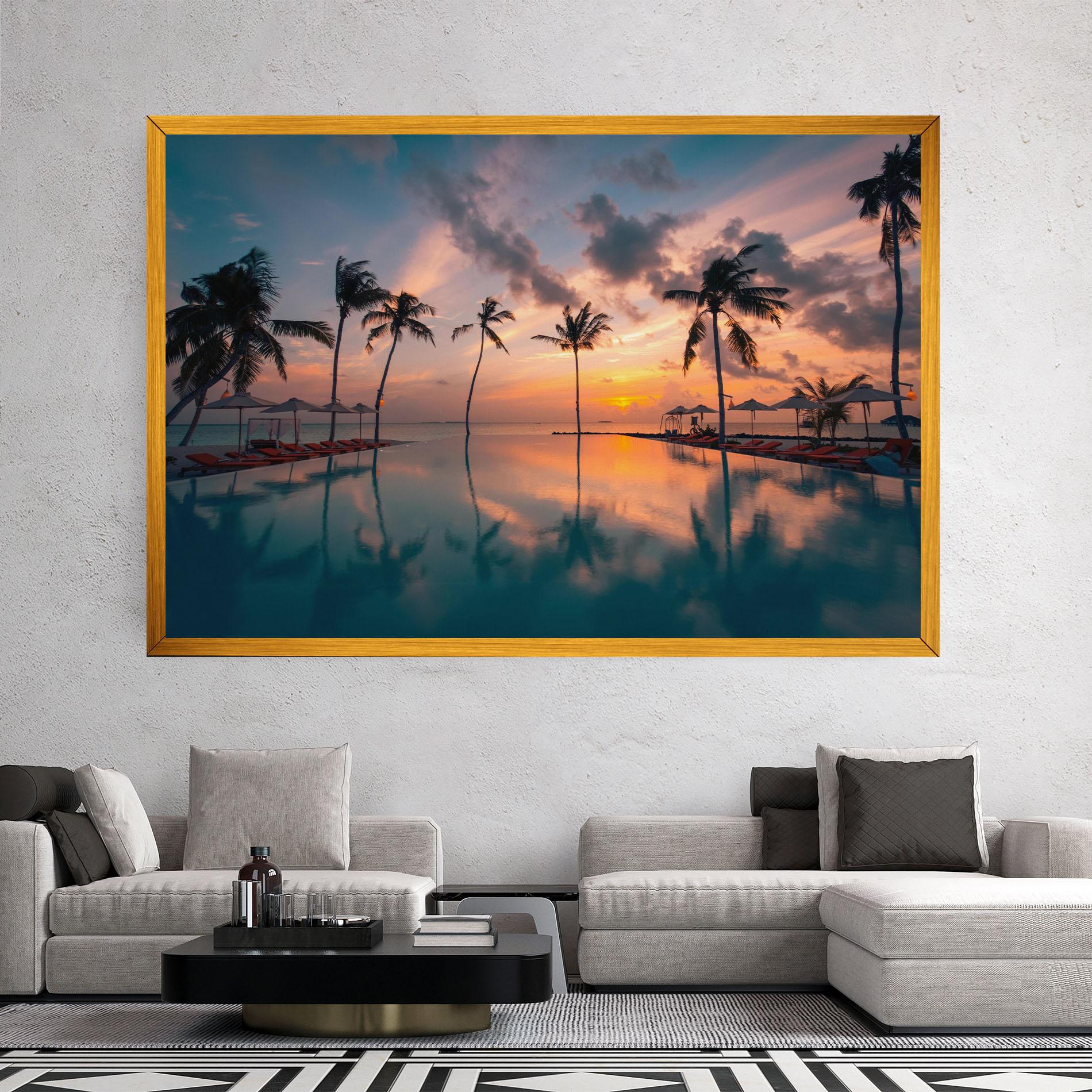 Leinwandbild Tropical Beach mockup 2