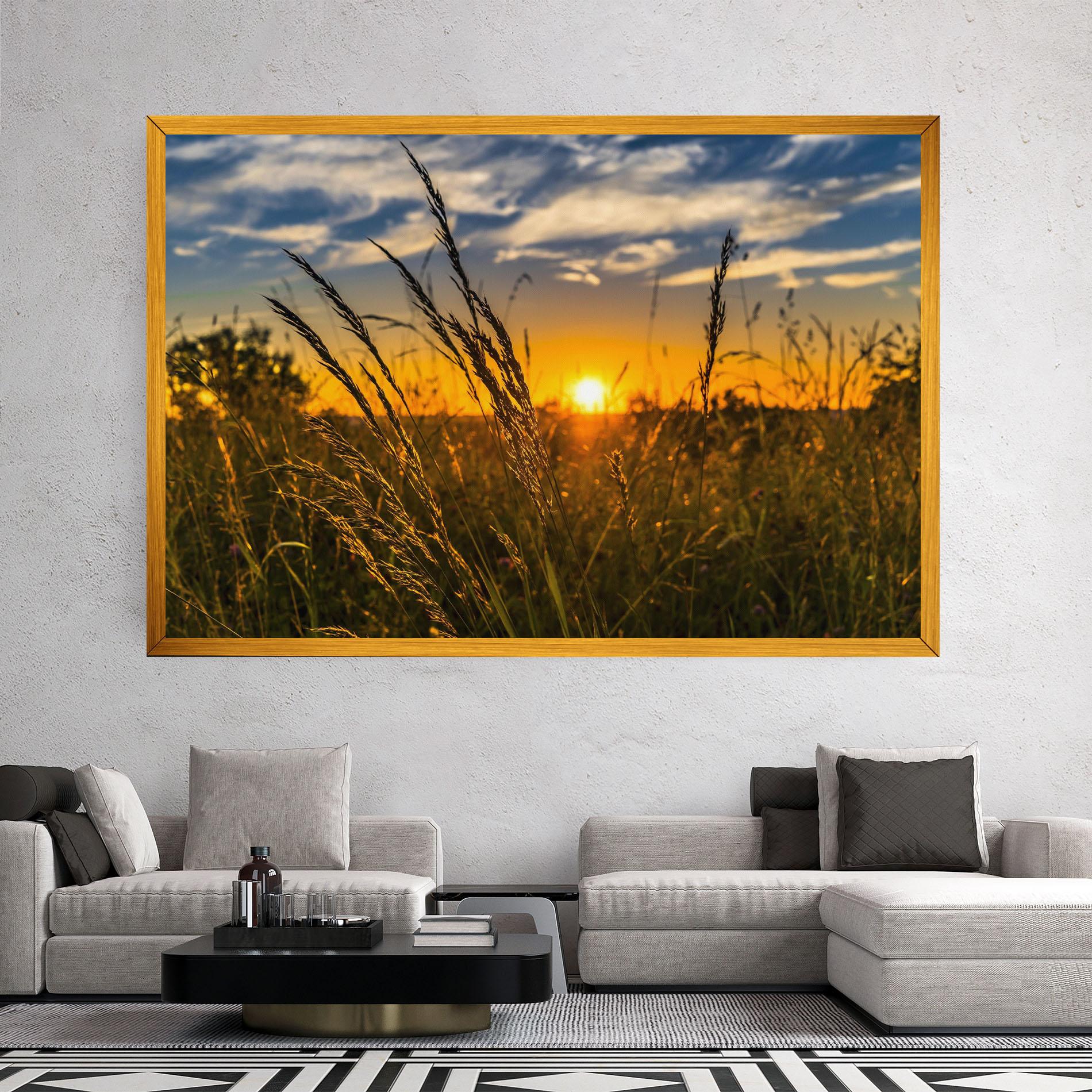 Leinwandbild Wheat Sunset mockup 2