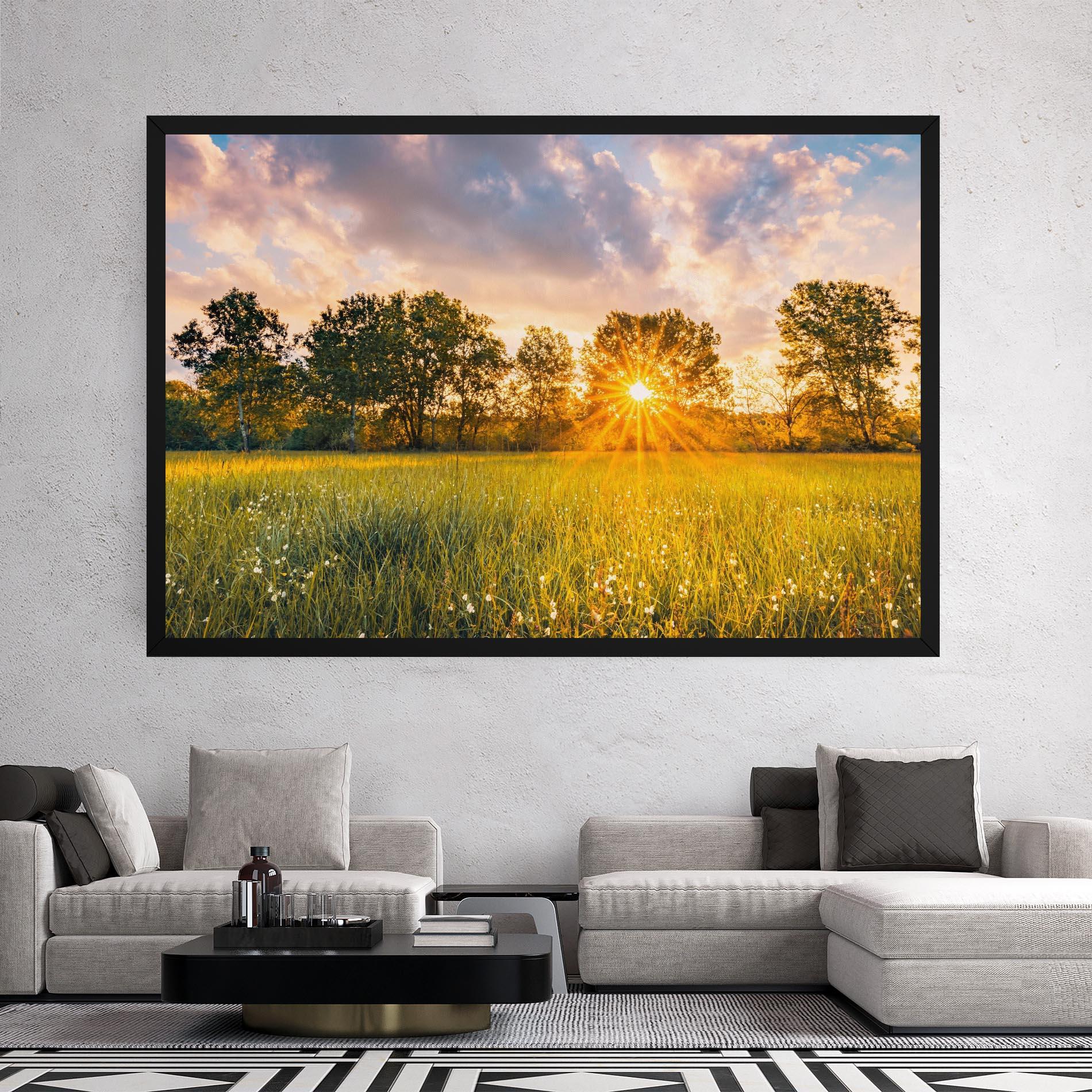 Leinwandbild Blossoming Meadow mockup 2