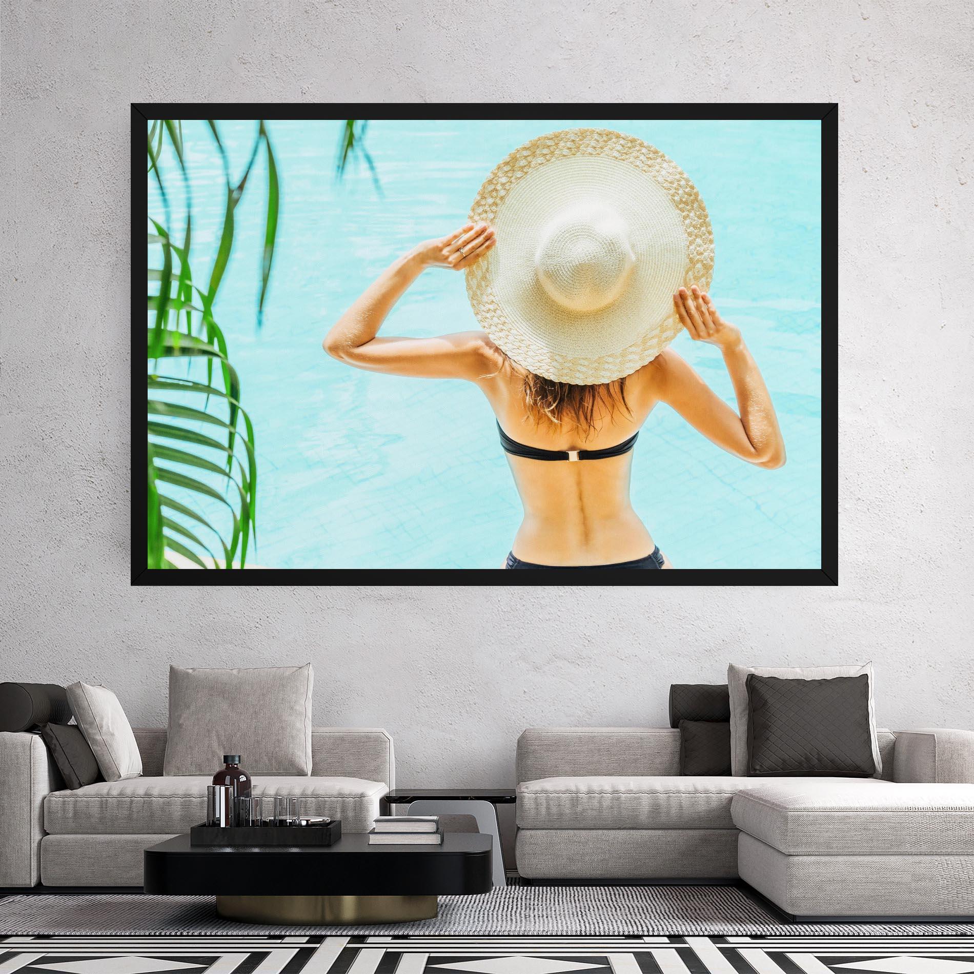Leinwandbild Enjoying Swimming Pool mockup 2