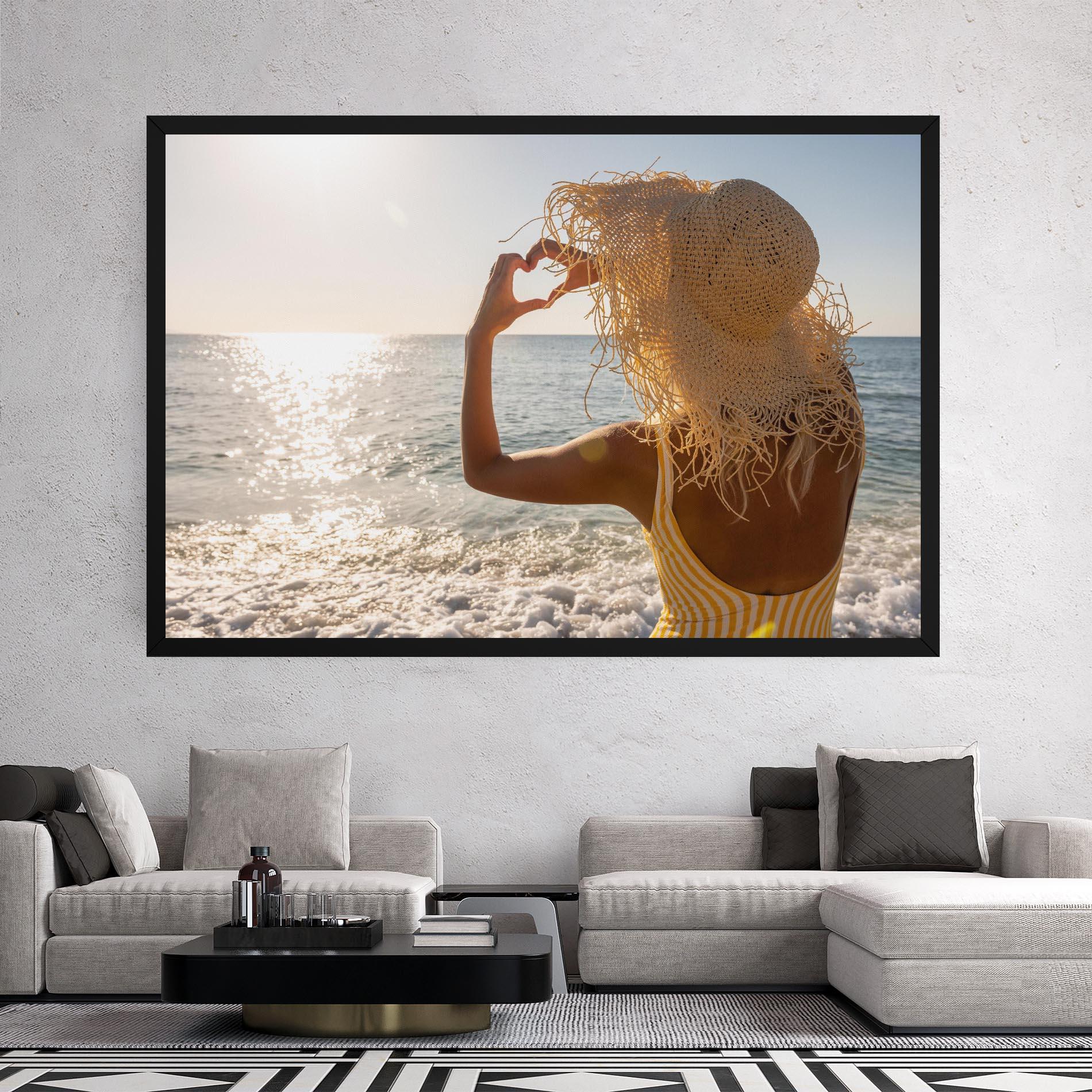 Leinwandbild Heart Symbol mockup 2