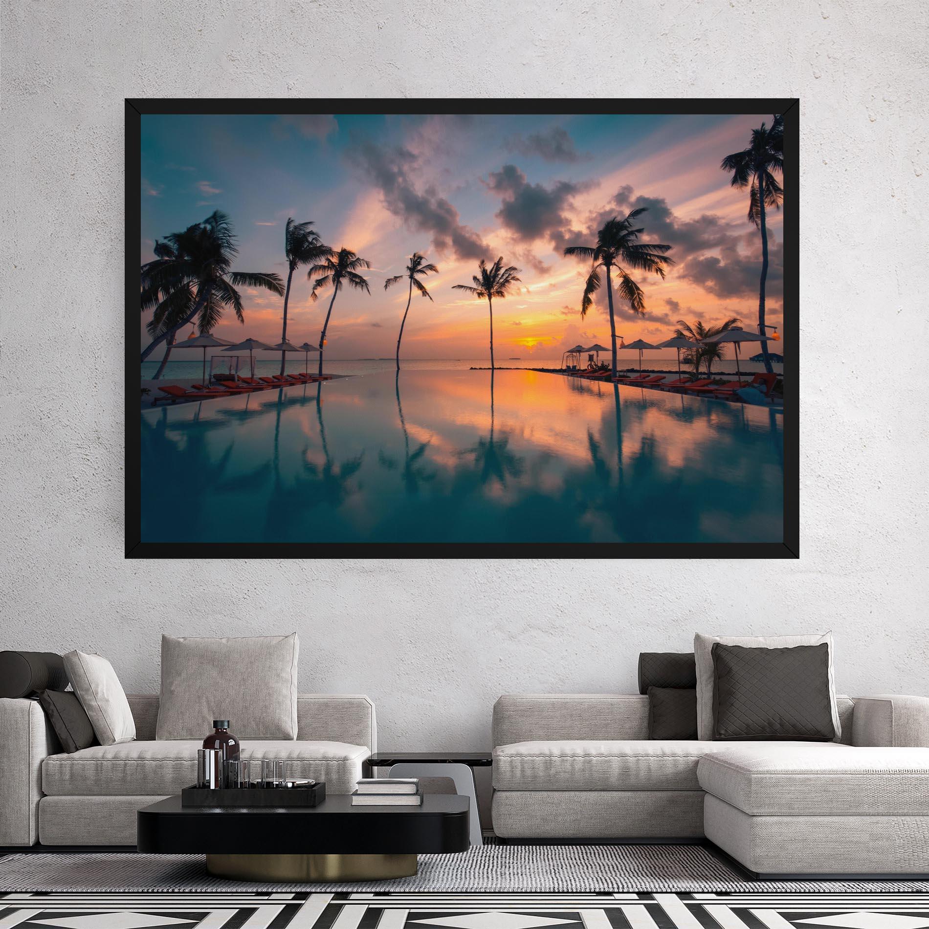 Leinwandbild Tropical Beach mockup 2