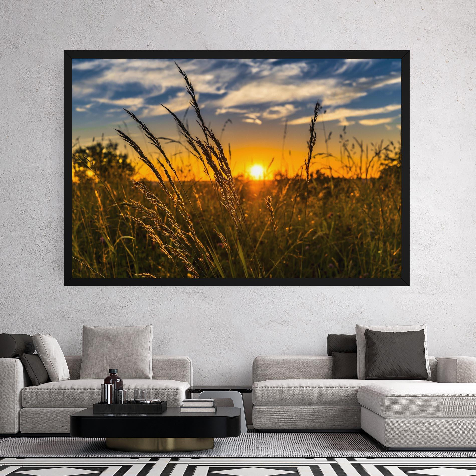 Leinwandbild Wheat Sunset mockup 2