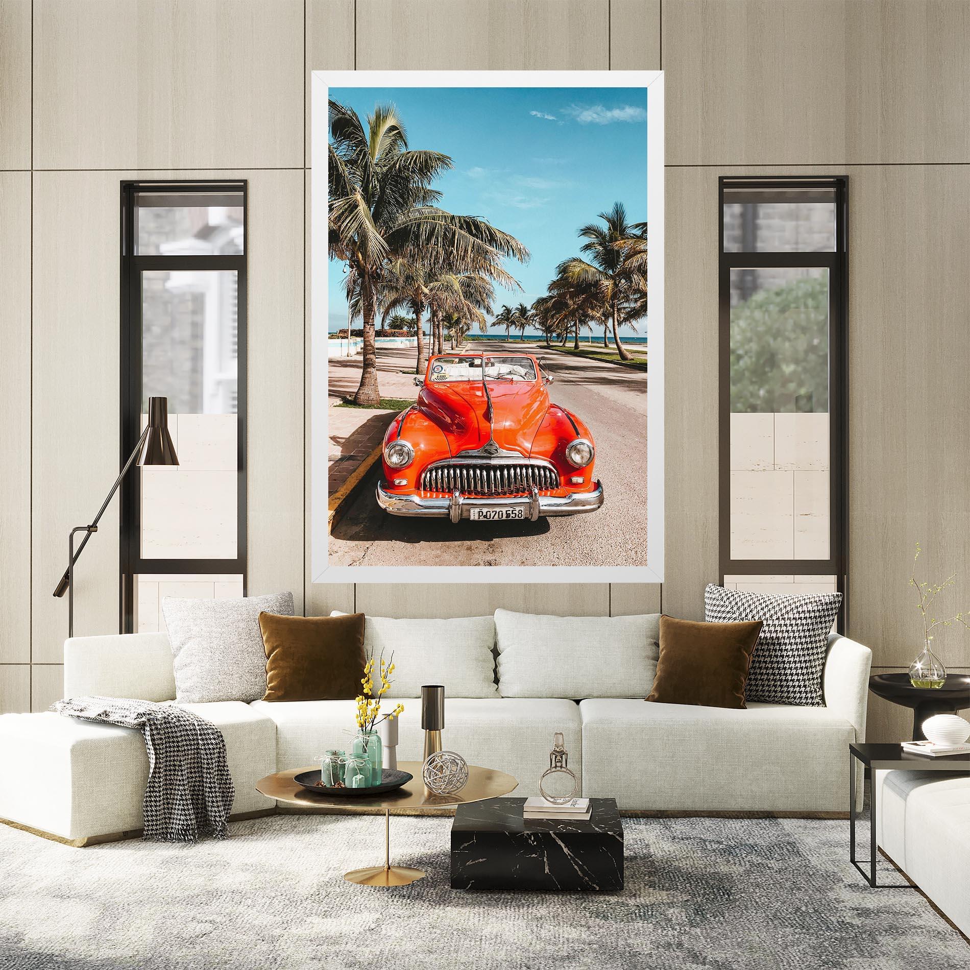 Leinwandbild Red Summer Car mockup 2