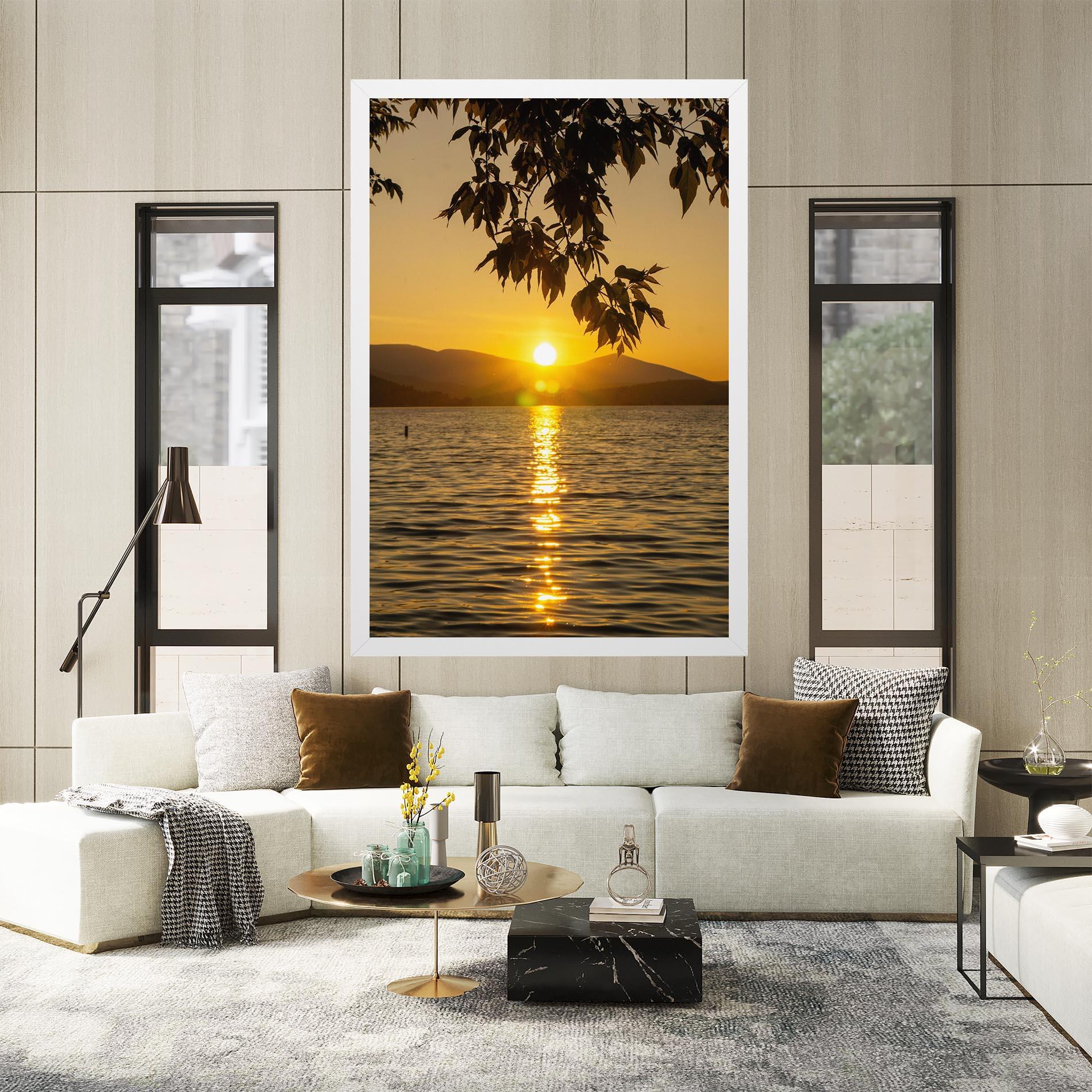 Leinwandbild Yellow Sunrise mockup 2
