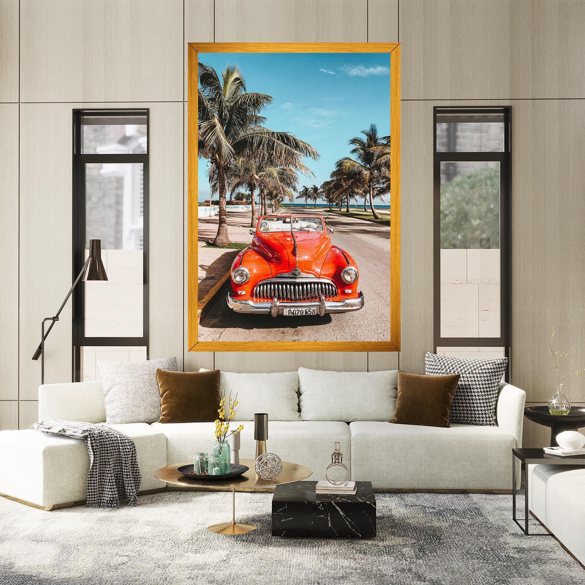 Leinwandbild Red Summer Car mockup 2