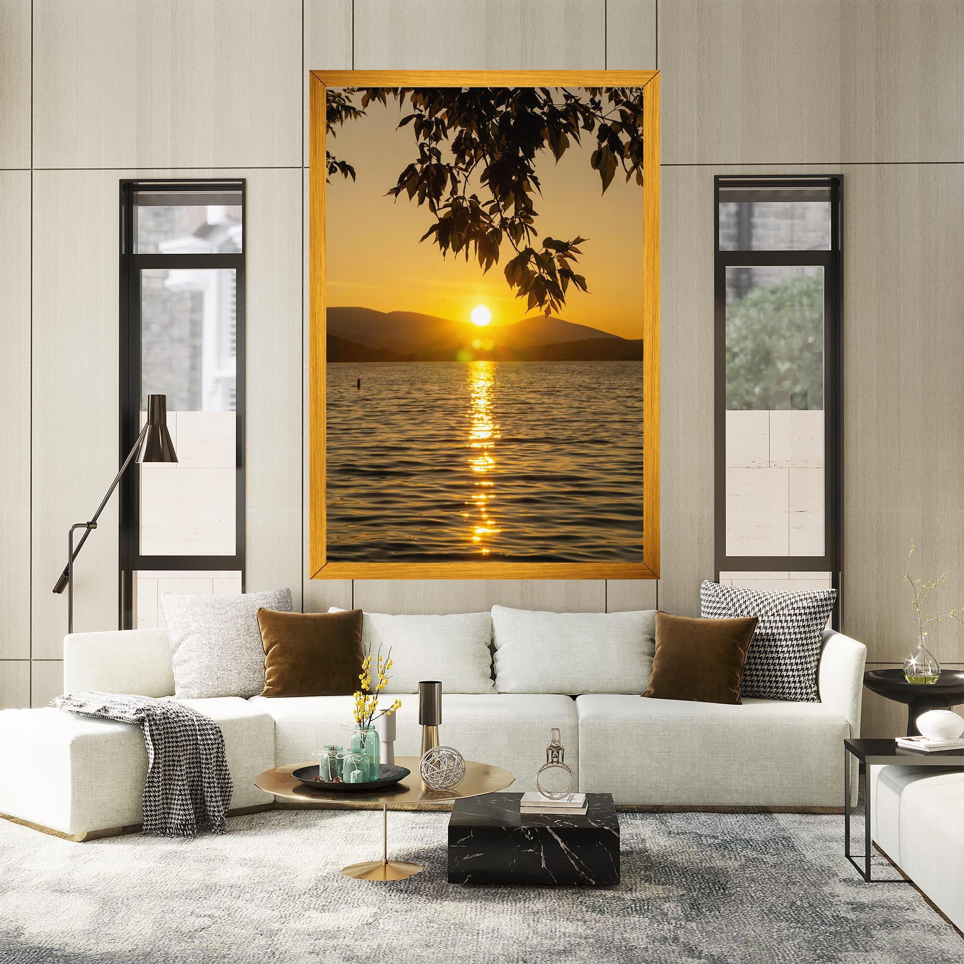 Leinwandbild Yellow Sunrise mockup 2