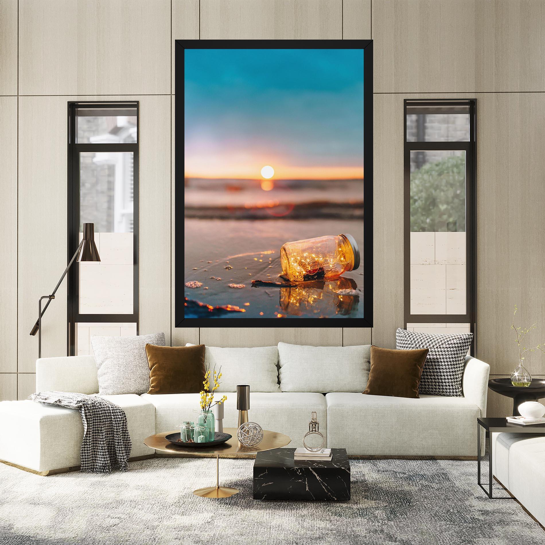 Leinwandbild Jar With Lights mockup 2