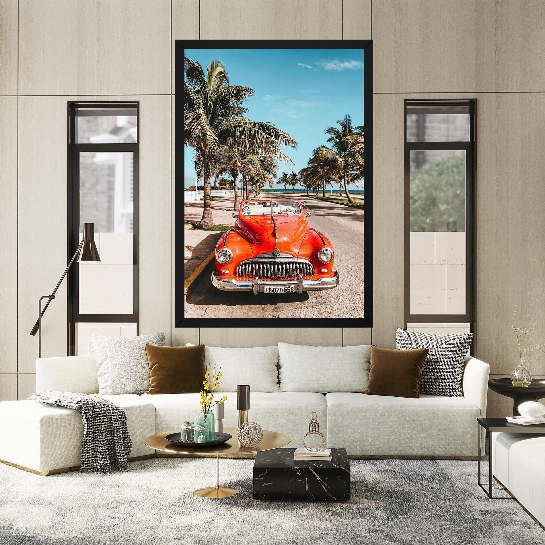 Leinwandbild Red Summer Car mockup 2