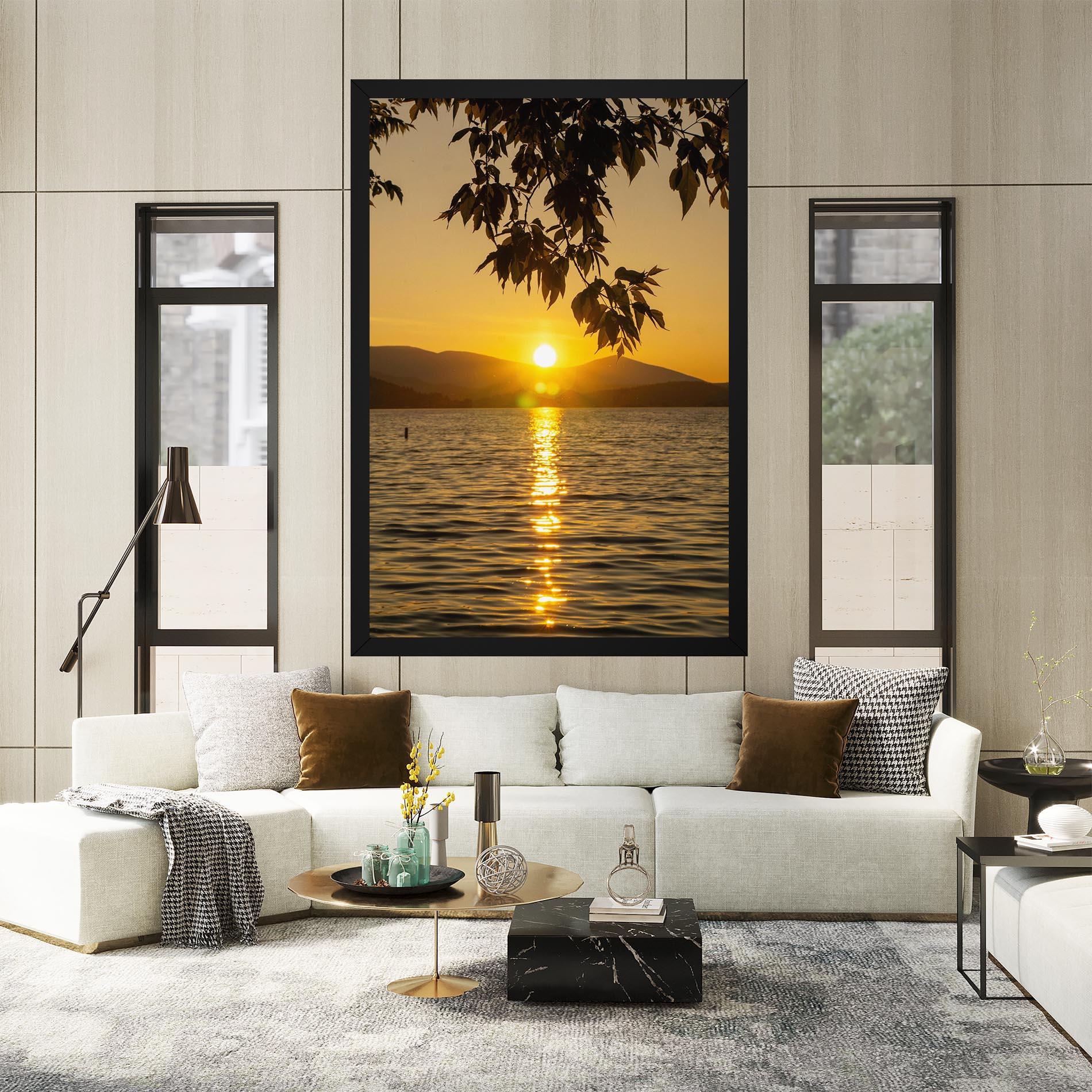 Leinwandbild Yellow Sunrise mockup 2