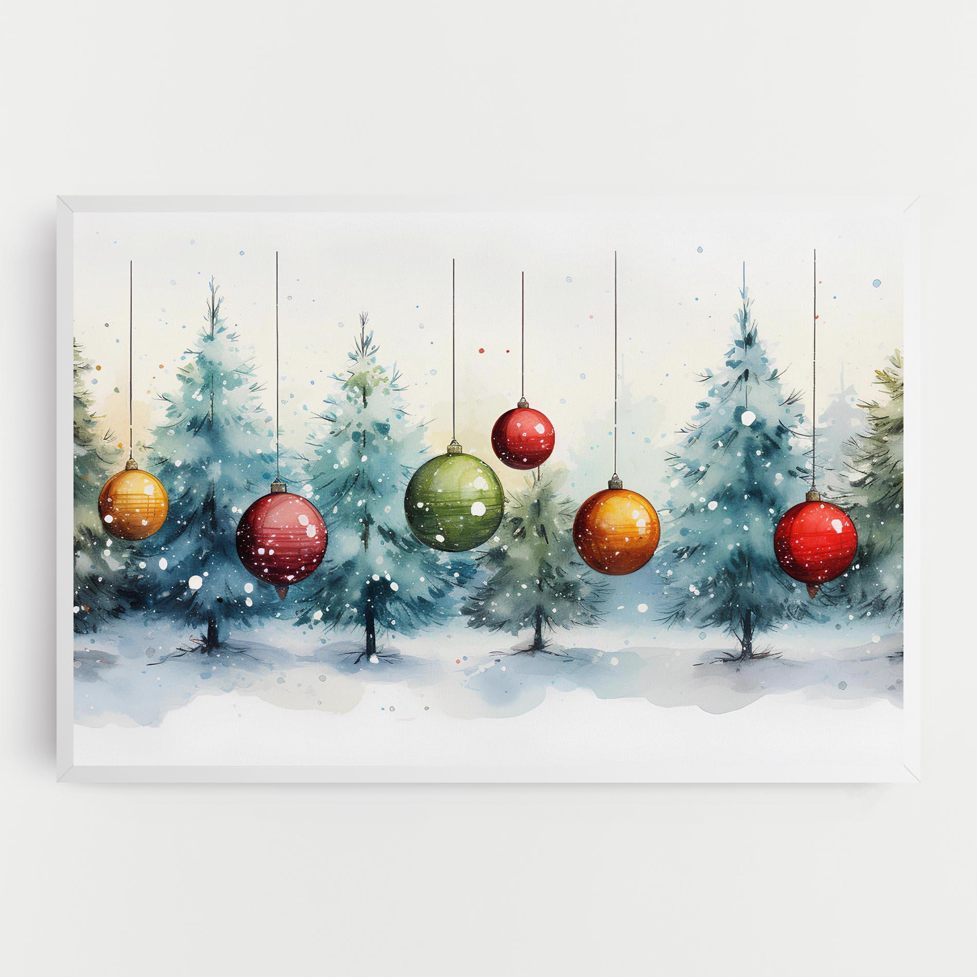 Leinwandbild Christmas Tree Painting mockup 0