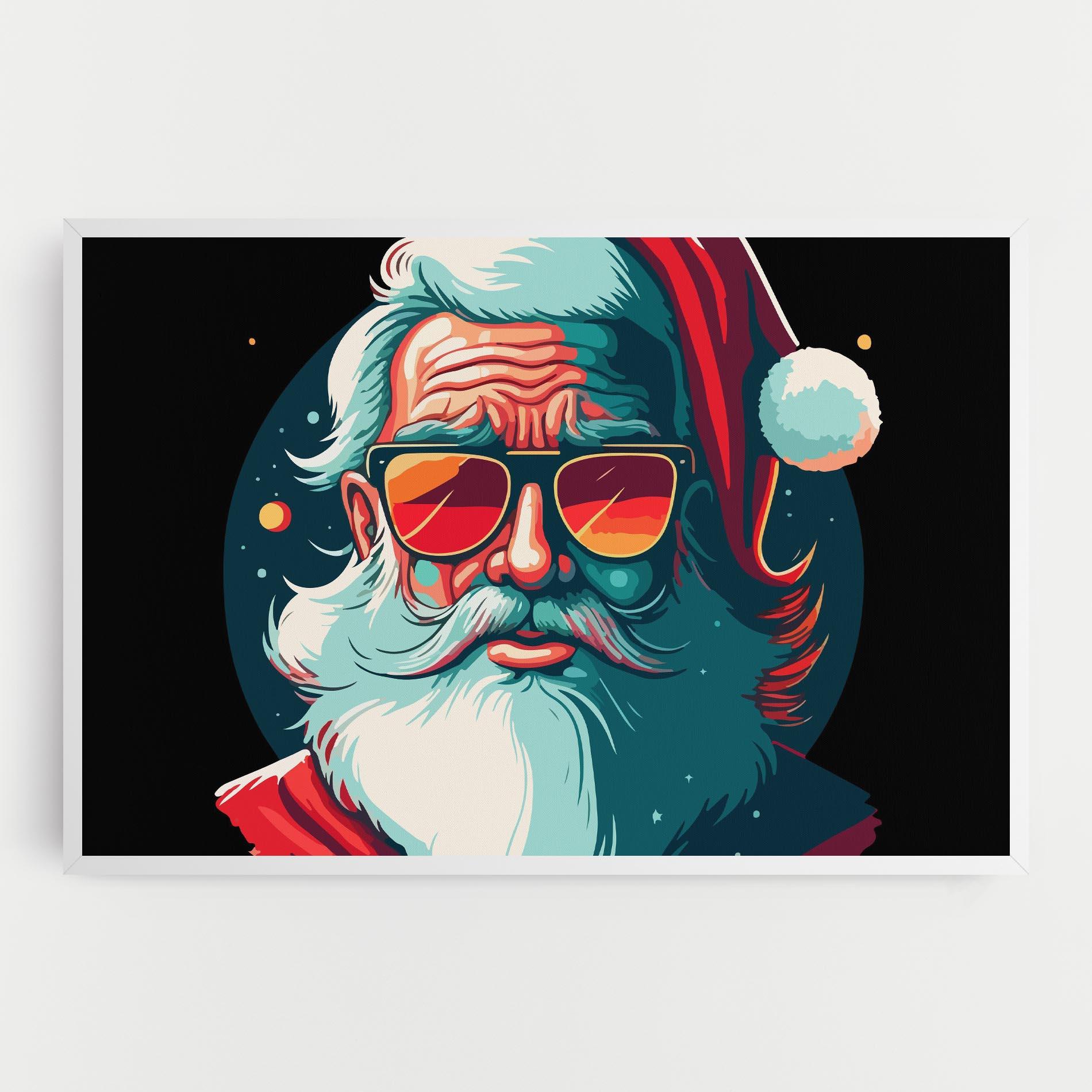 Leinwandbild Color Glasses Santa mockup 0