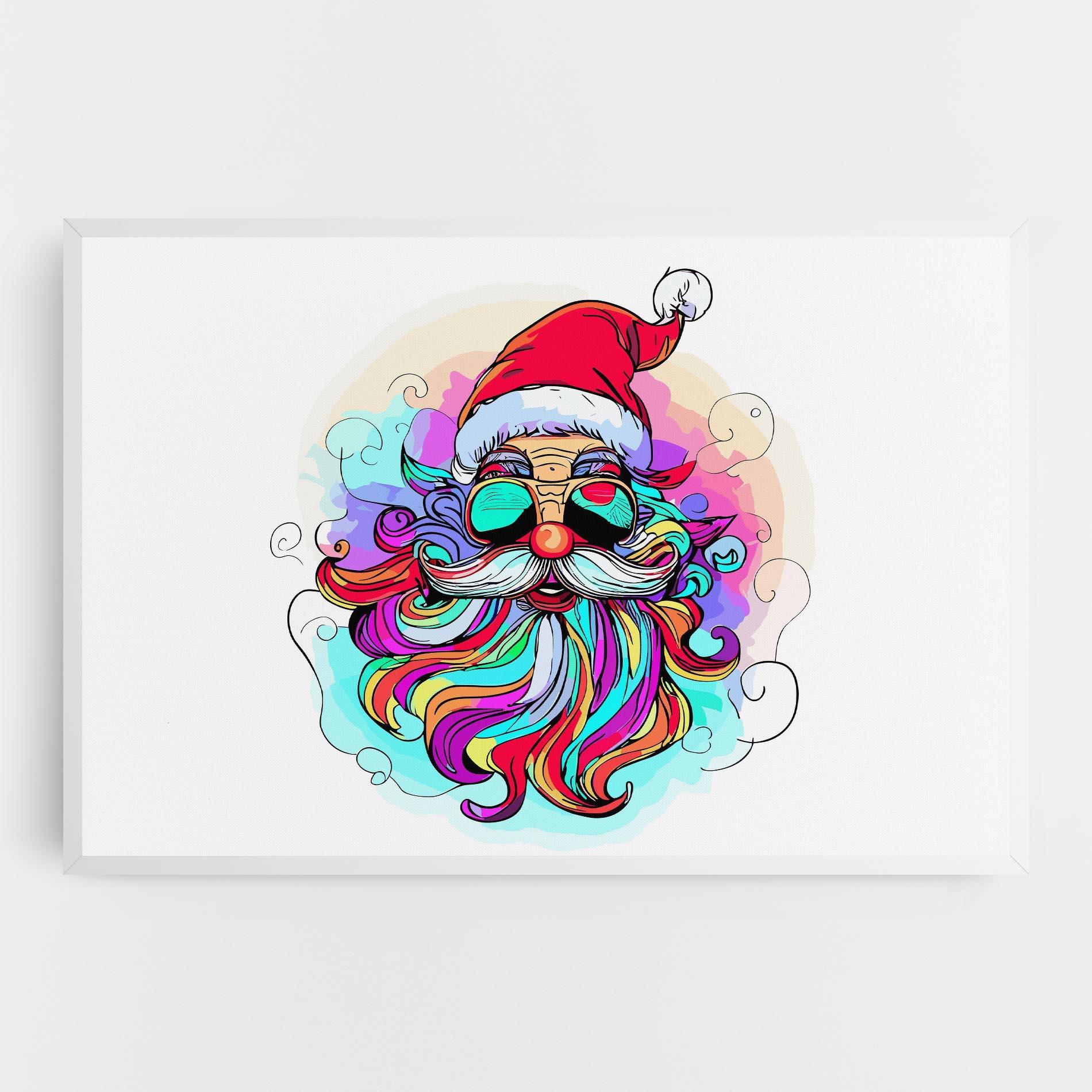 Leinwandbild Colorful Santa mockup 0