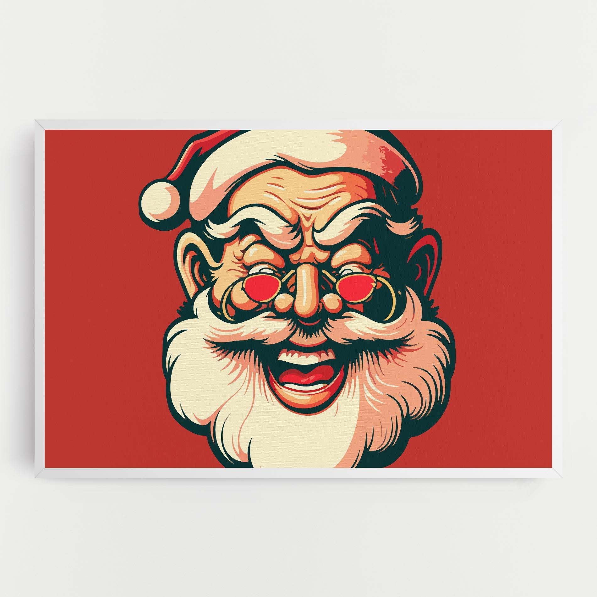 Leinwandbild Santa Crazy Smile mockup 0