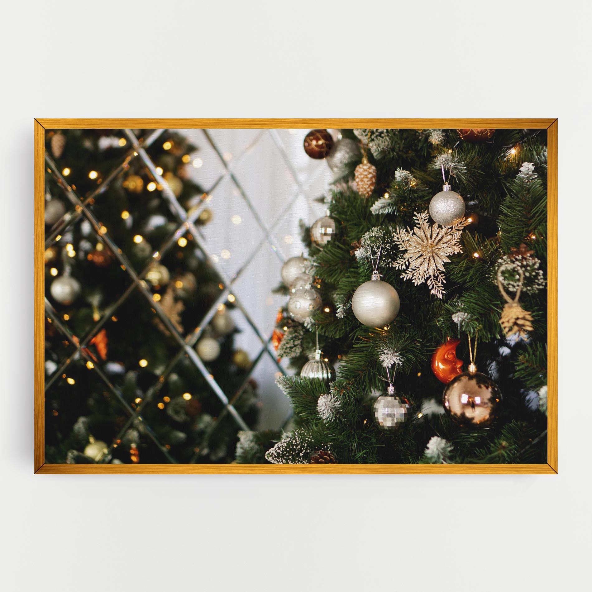 Leinwandbild Christmas Decor Tree mockup 0