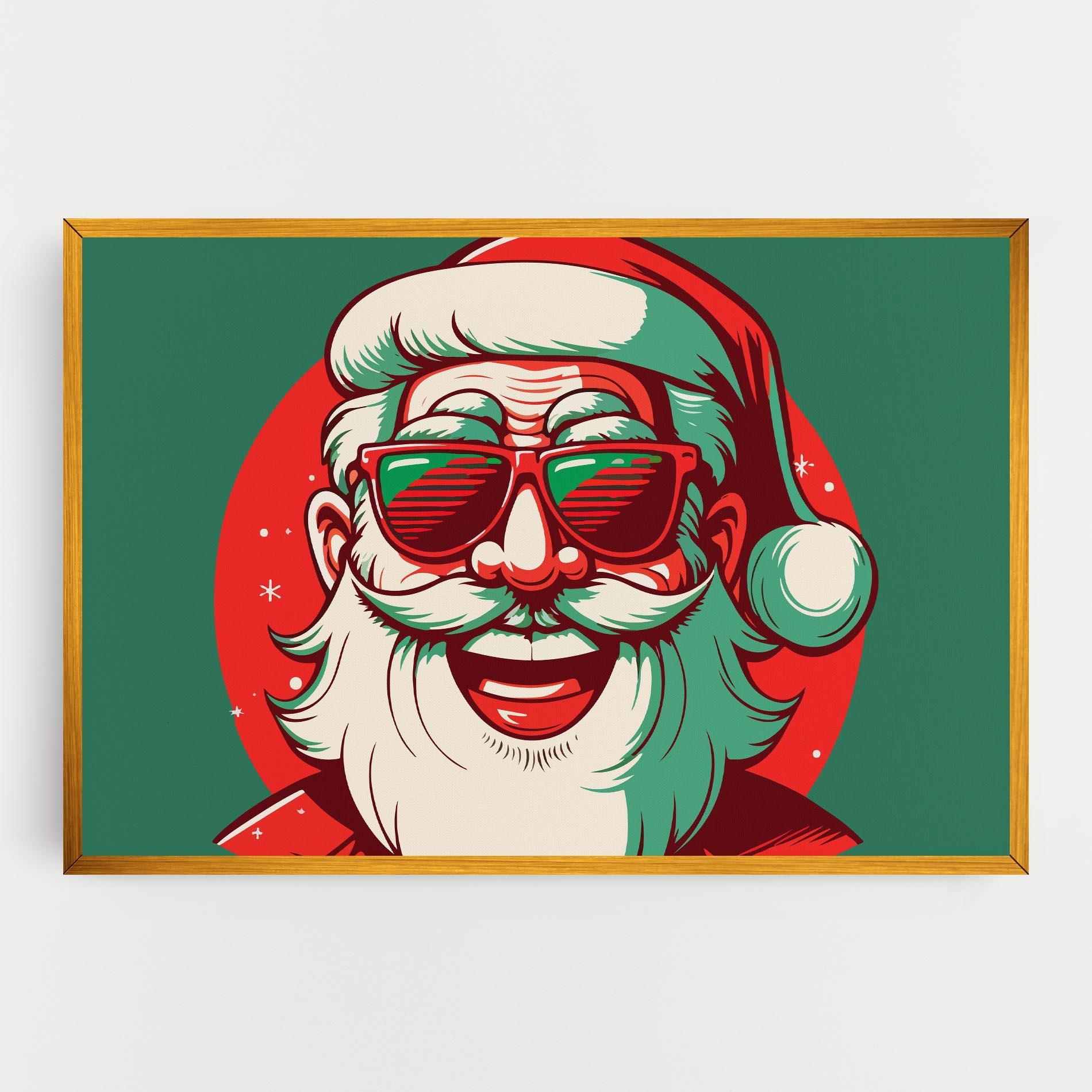 Leinwandbild Crazy Smile Santa mockup 0