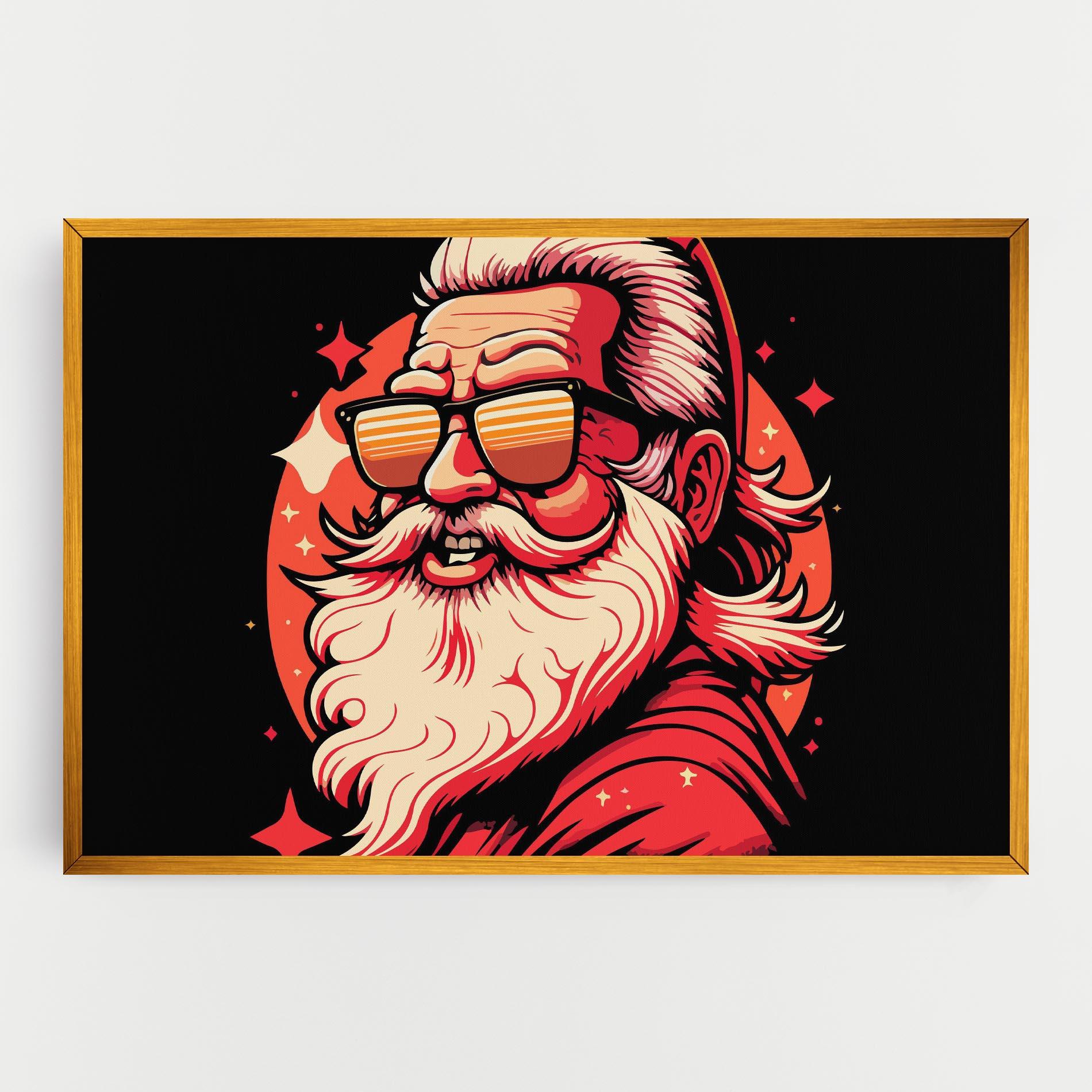 Leinwandbild Glasses Santa mockup 0