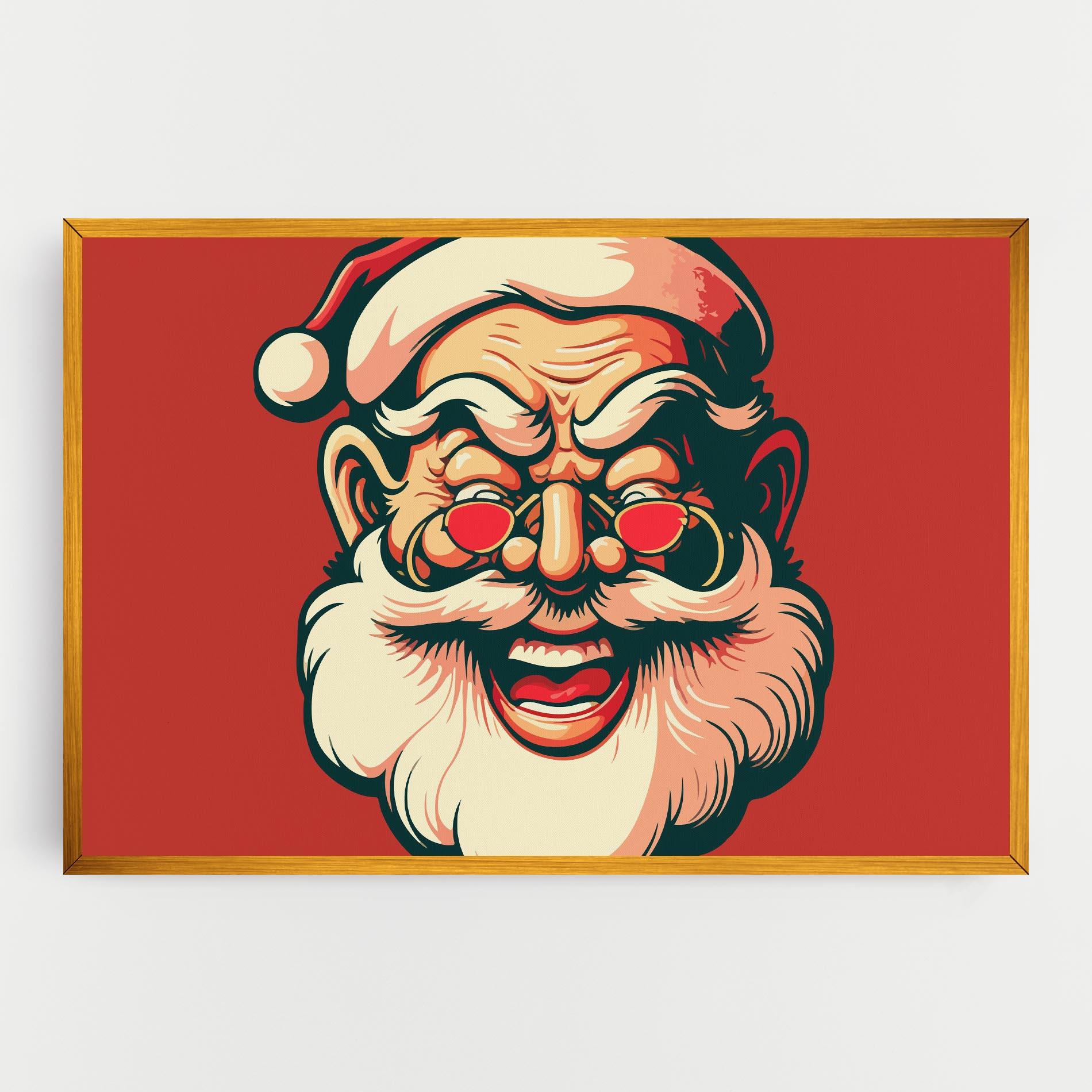 Leinwandbild Santa Crazy Smile mockup 0
