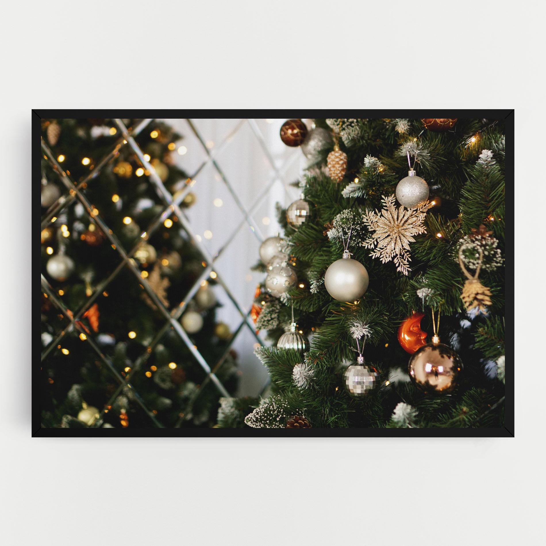 Leinwandbild Christmas Decor Tree mockup 0