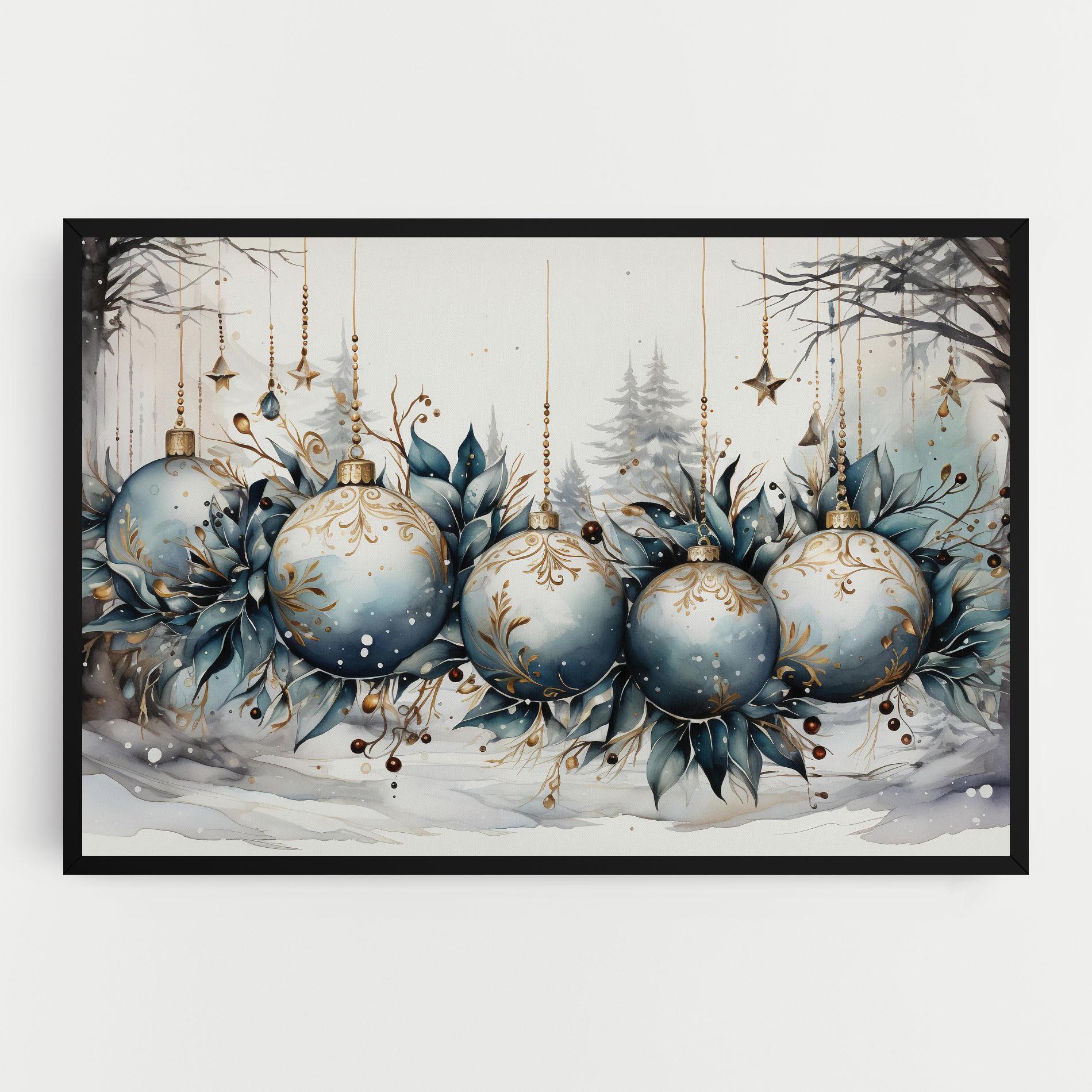 Leinwandbild Christmas Paper mockup 0
