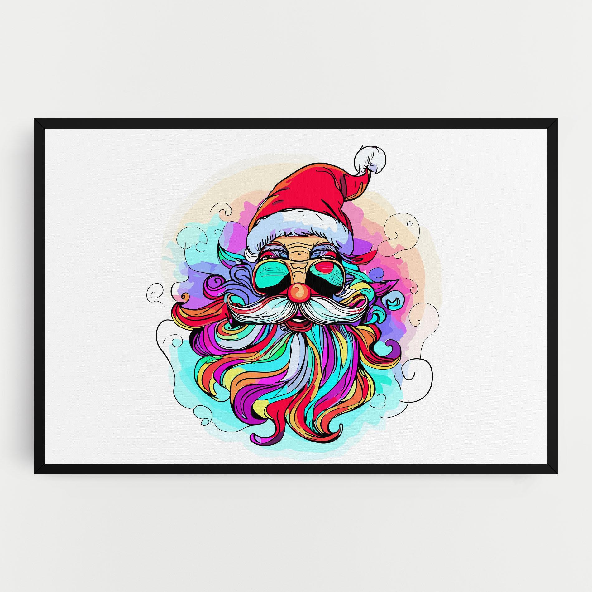 Leinwandbild Colorful Santa mockup 0