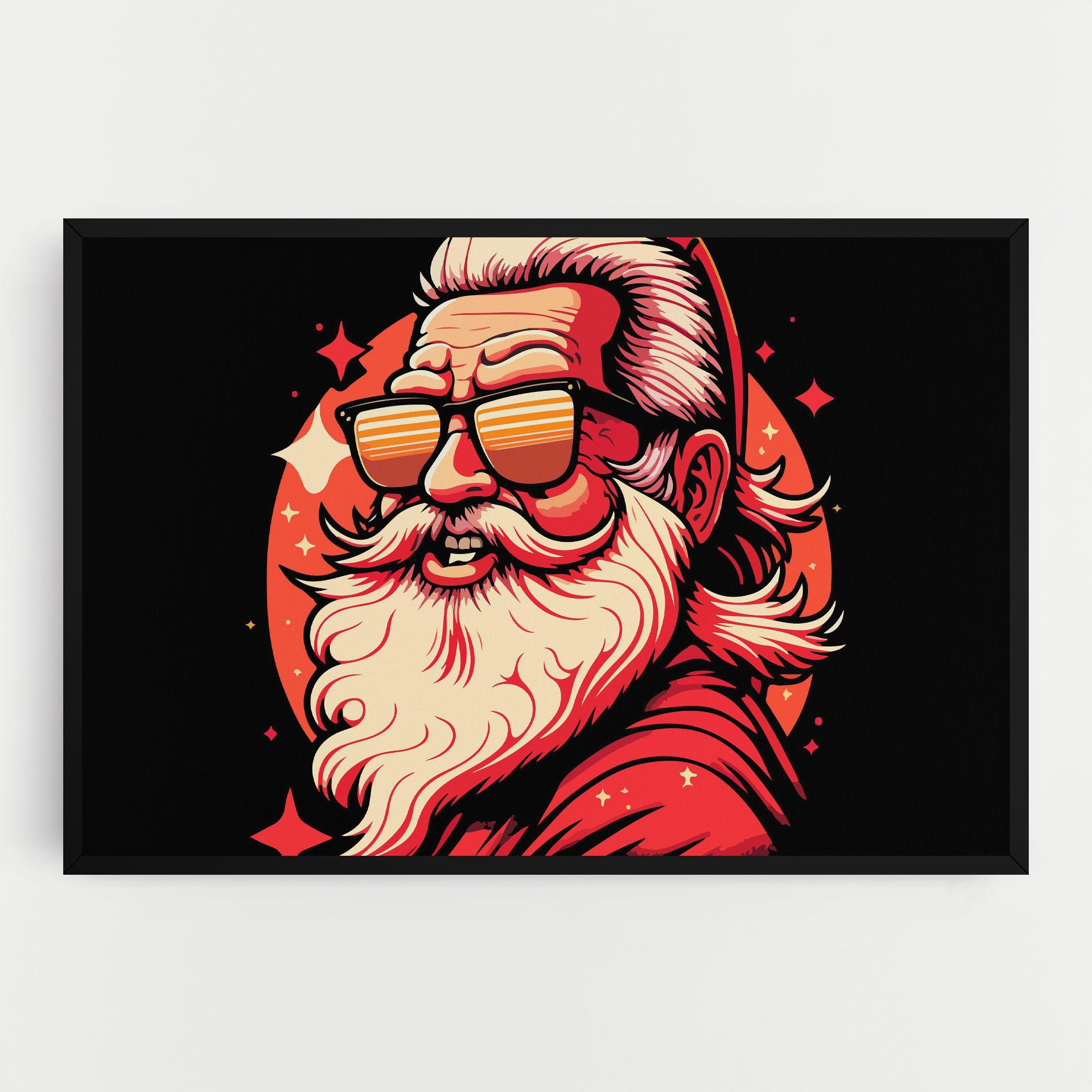 Leinwandbild Glasses Santa mockup 0