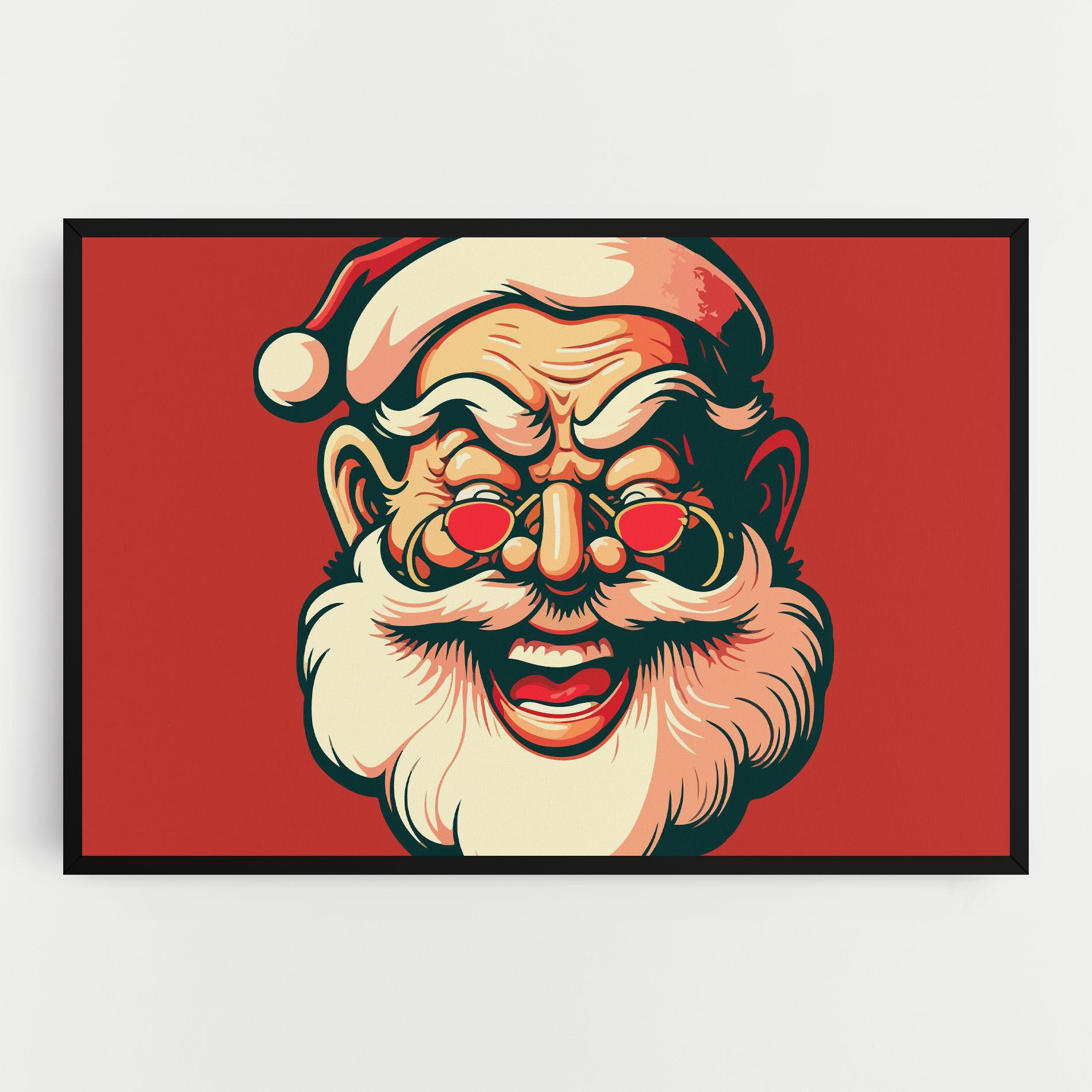 Leinwandbild Santa Crazy Smile mockup 0