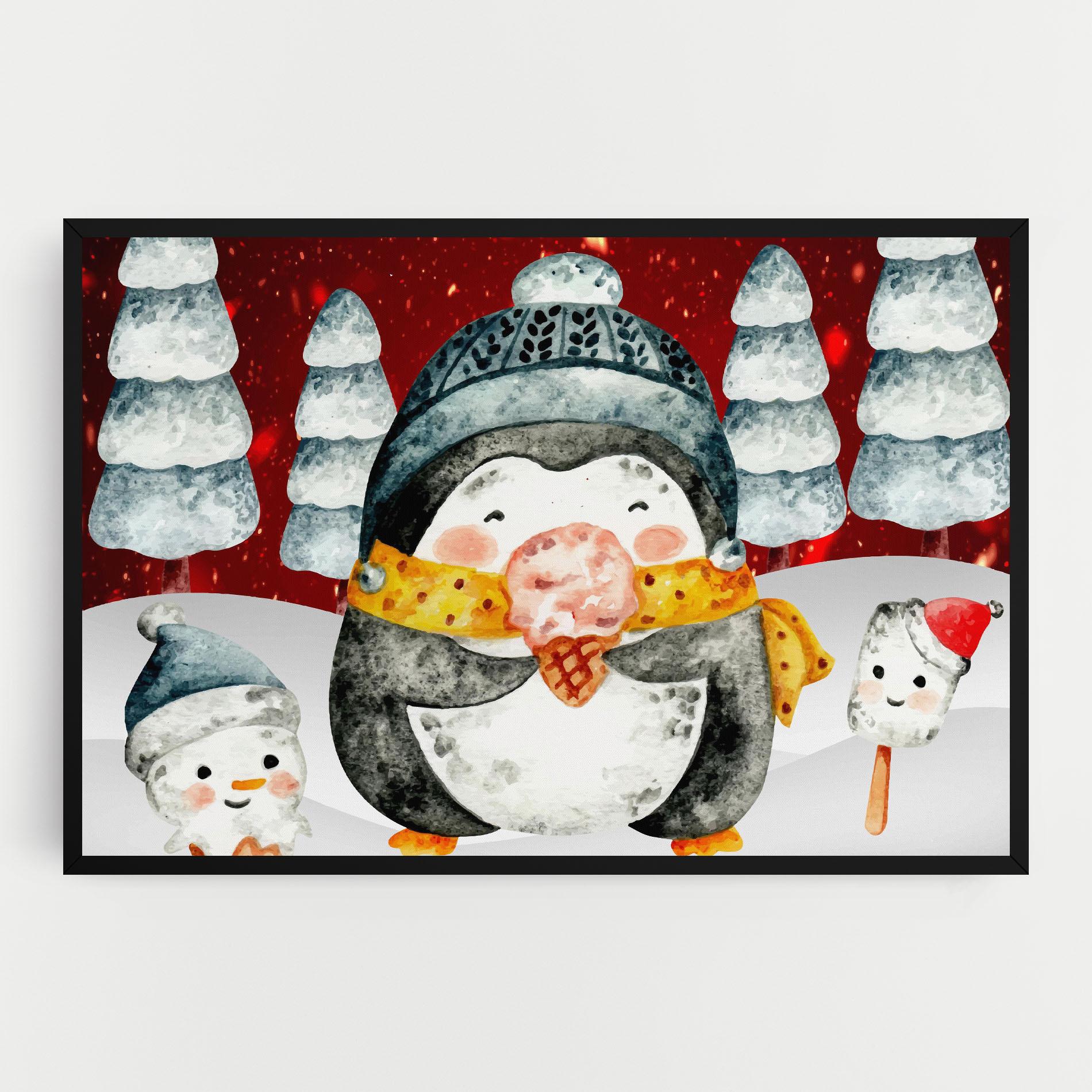 Leinwandbild Yellow Pinguin mockup 0