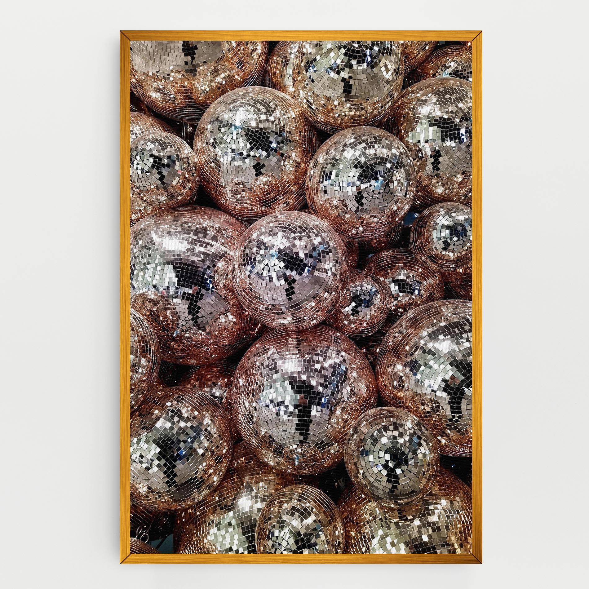 Leinwandbild Christmas Disko Balls mockup 0