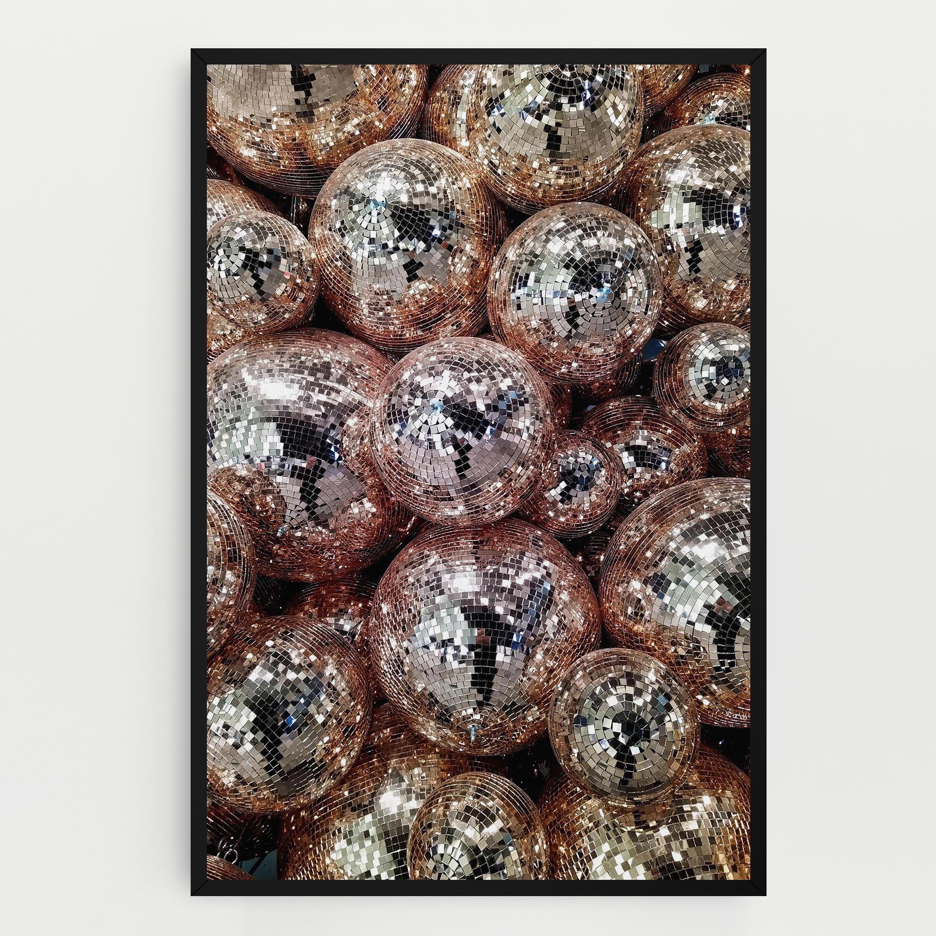 Leinwandbild Christmas Disko Balls mockup 0