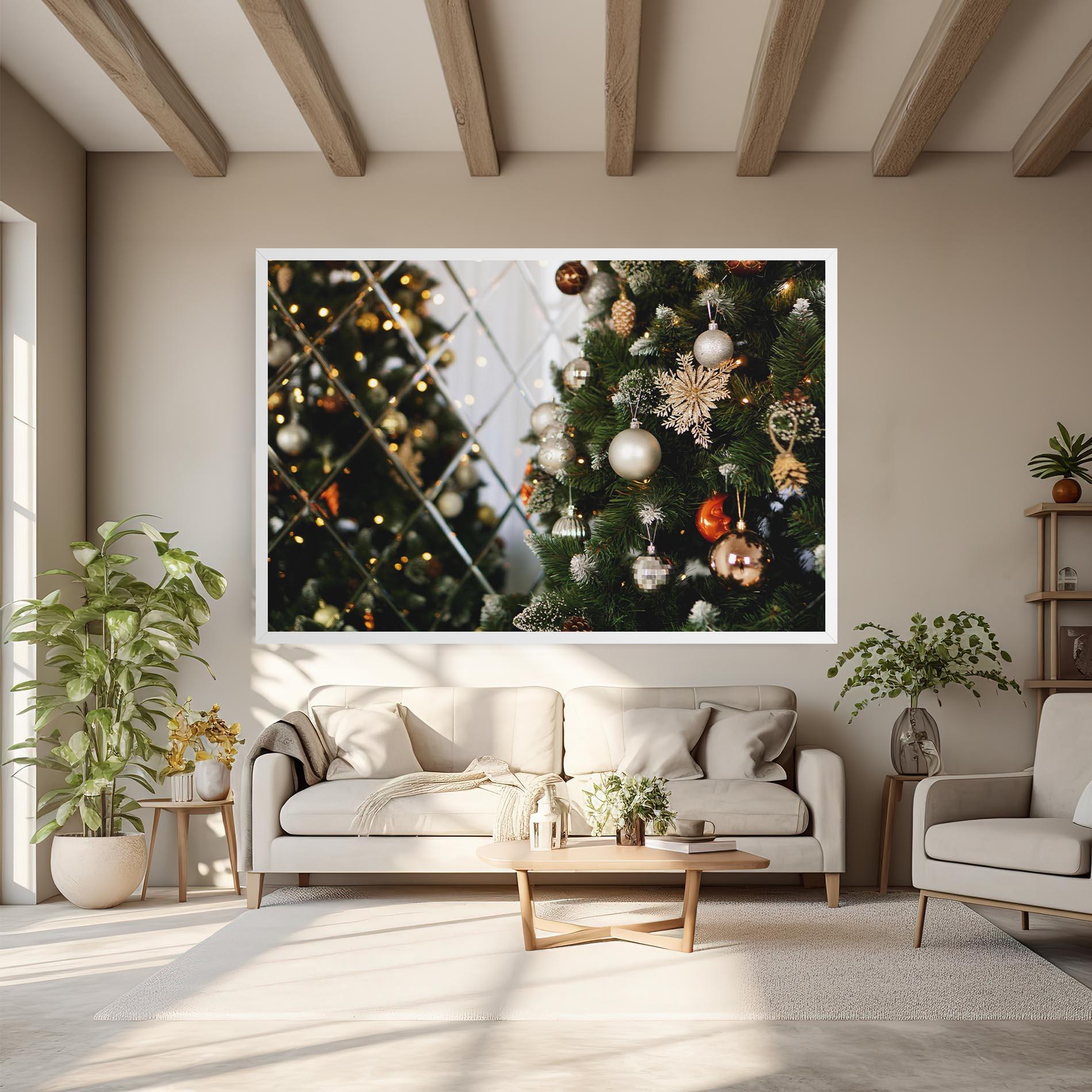 Leinwandbild Christmas Decor Tree mockup 6