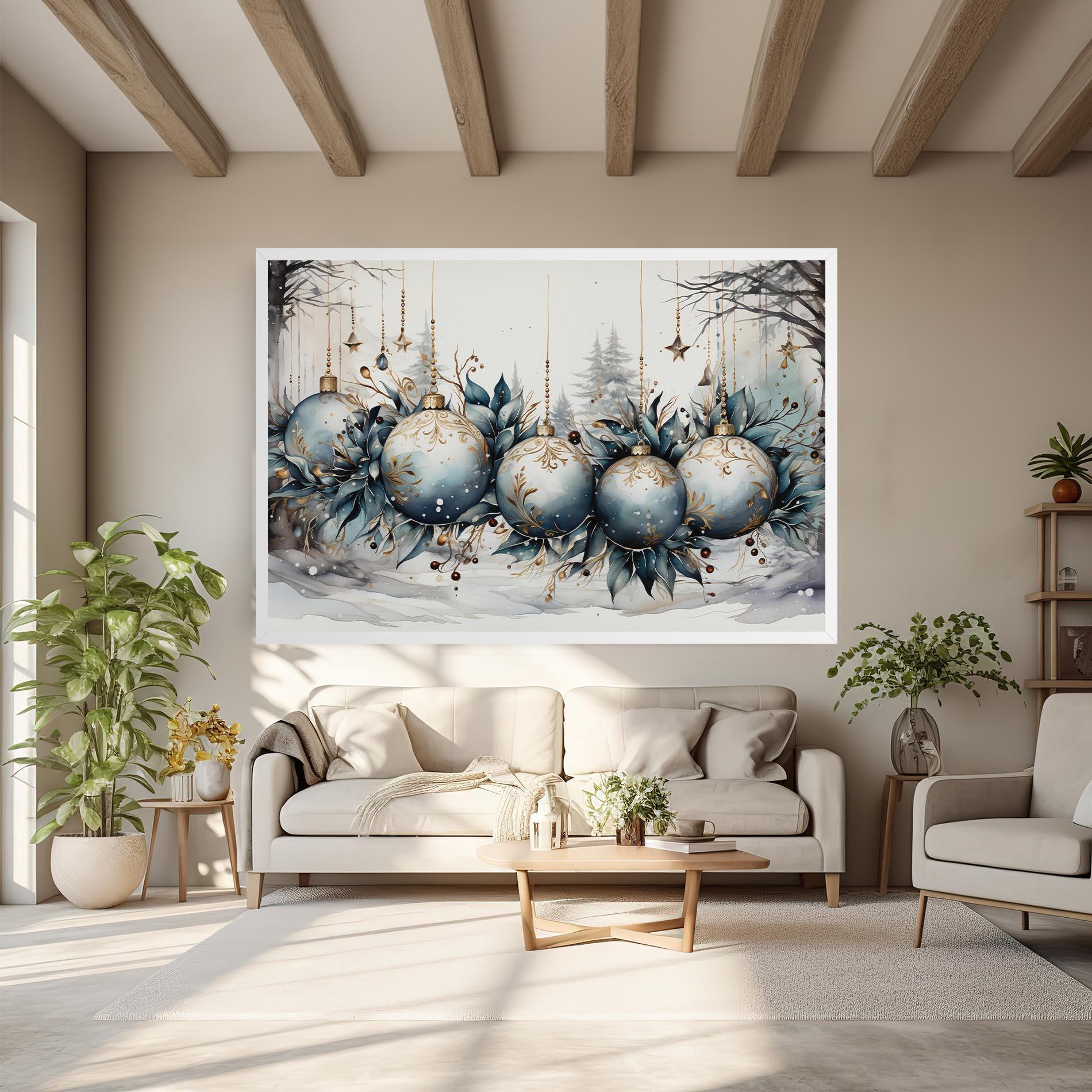 Leinwandbild Christmas Paper mockup 6