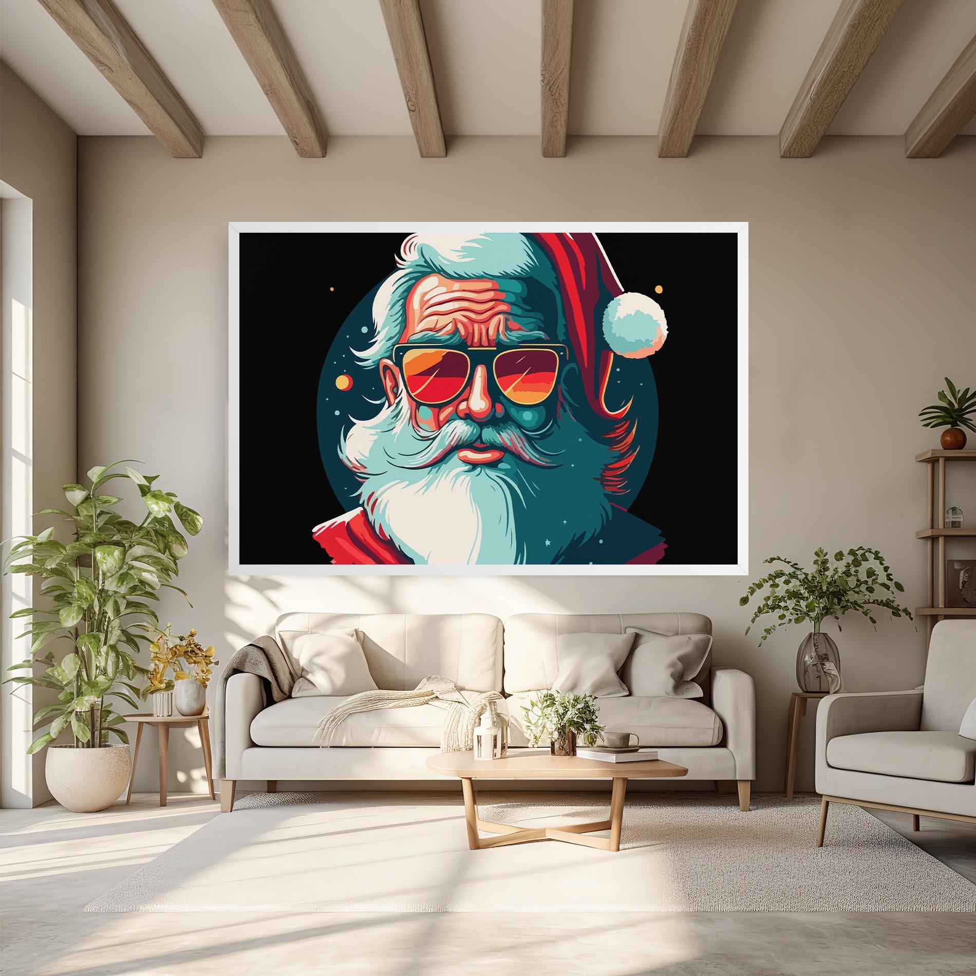 Leinwandbild Color Glasses Santa mockup 6