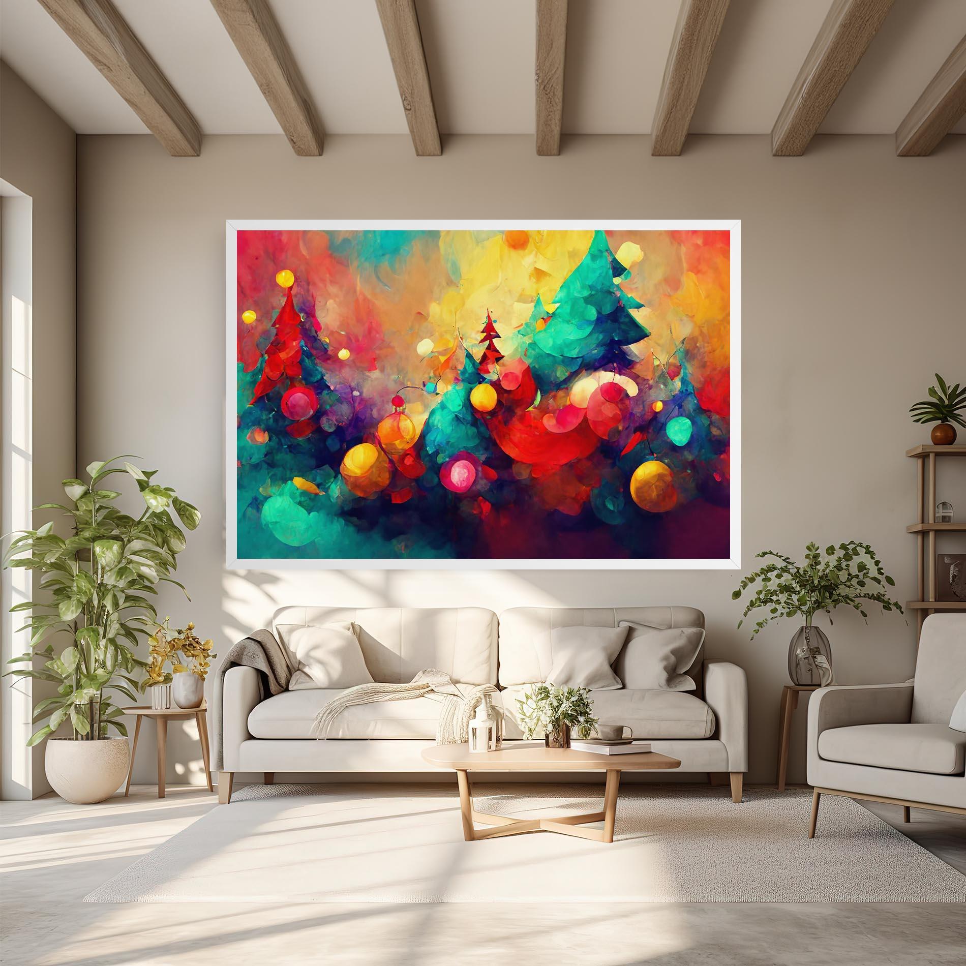 Leinwandbild Colorfull Winter mockup 6