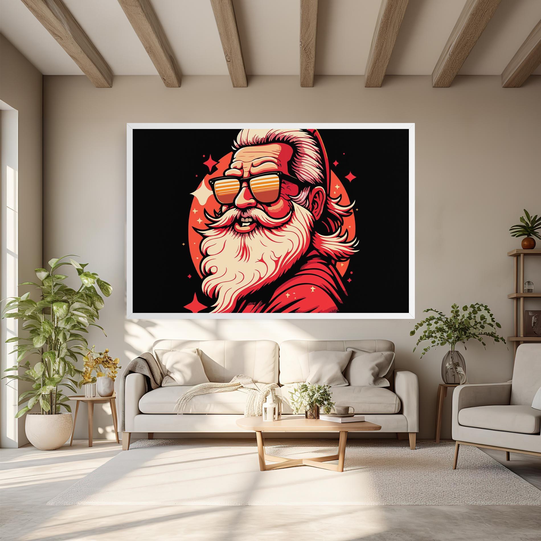 Leinwandbild Glasses Santa mockup 6