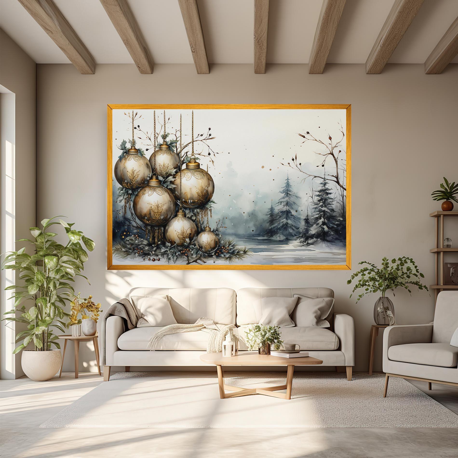 Leinwandbild Christmas Art Paper mockup 6